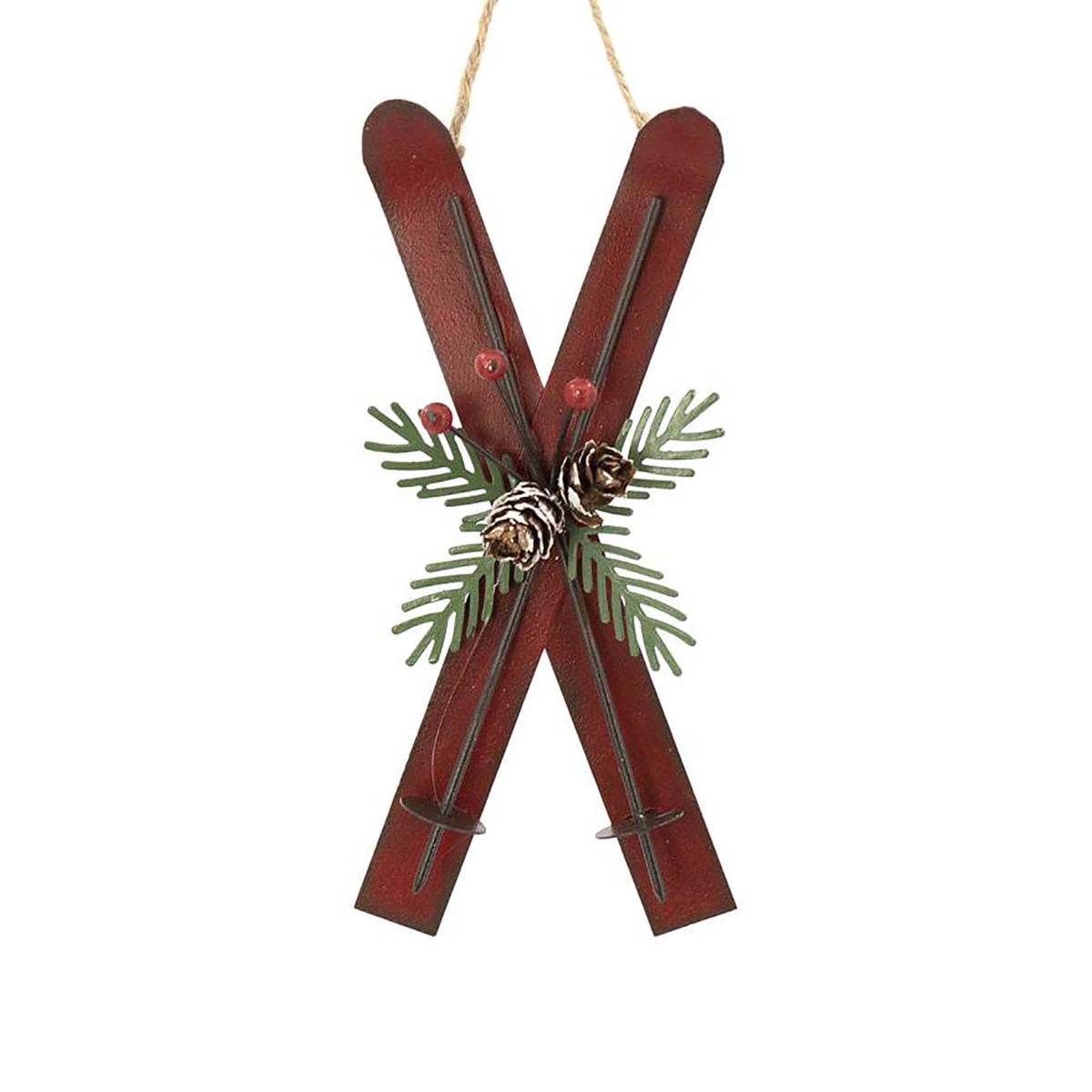 Ski en métal rouge, 7''