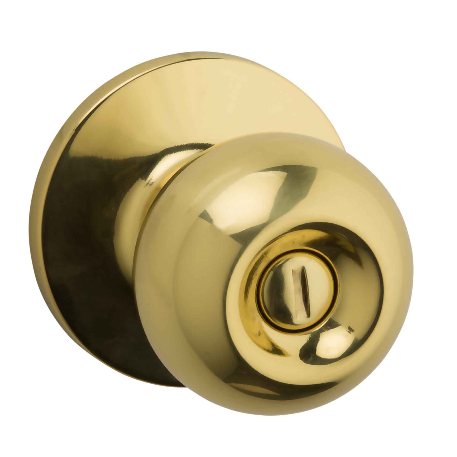 Poignée ronde d’intimité Régina, laiton luisant 