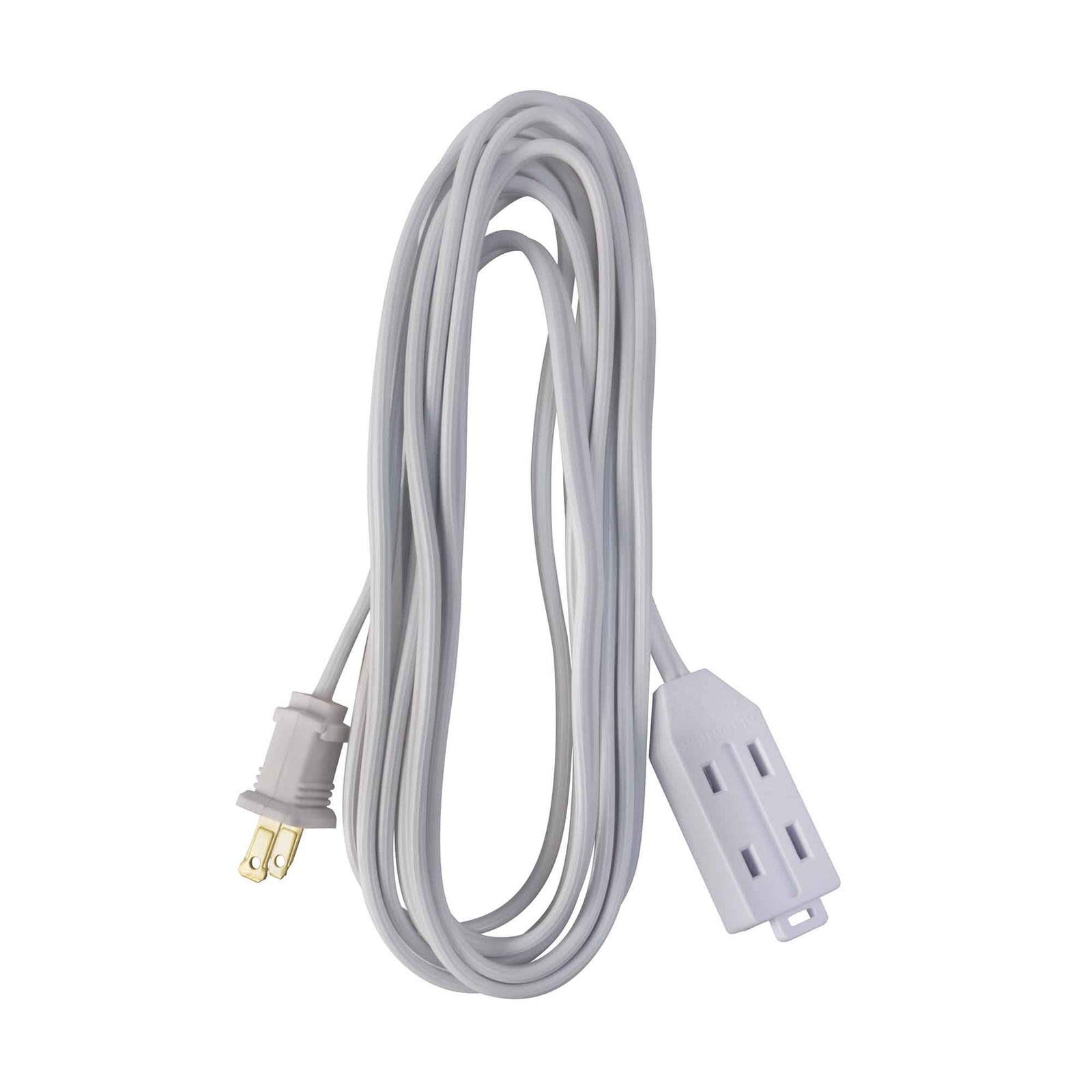 Rallonge électrique à cordon 16/2 SPT-2 de 3 m à 3 prises, blanc