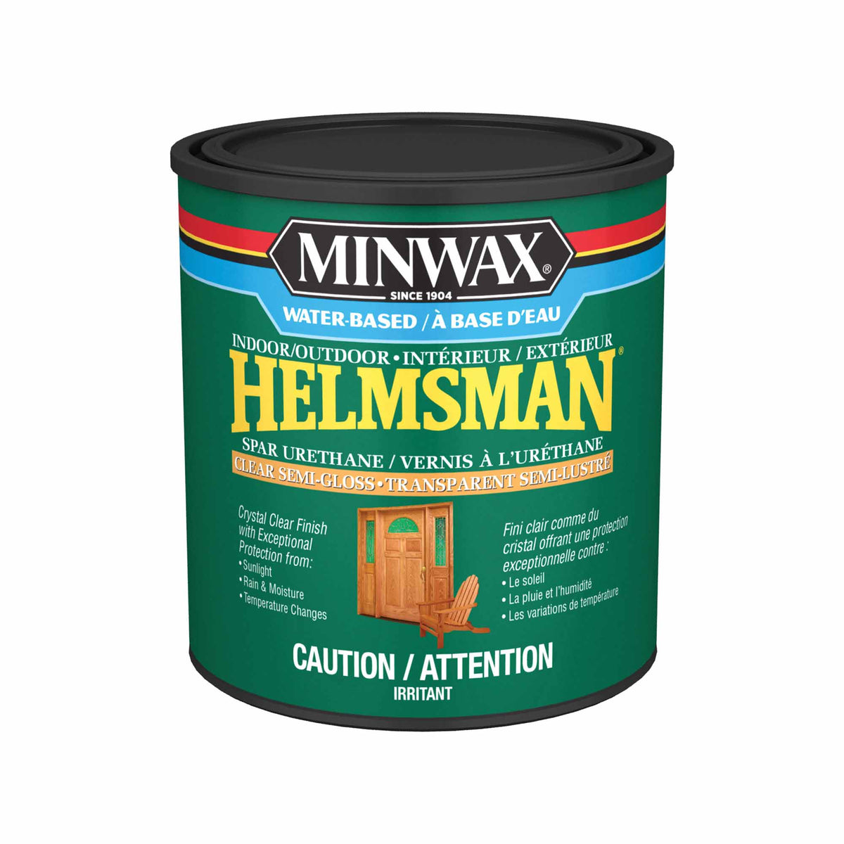 Minwax Helmsman intérieur / extérieur vernis uréthane à base d&#39;eau transparent semi-lustré, 946 ml