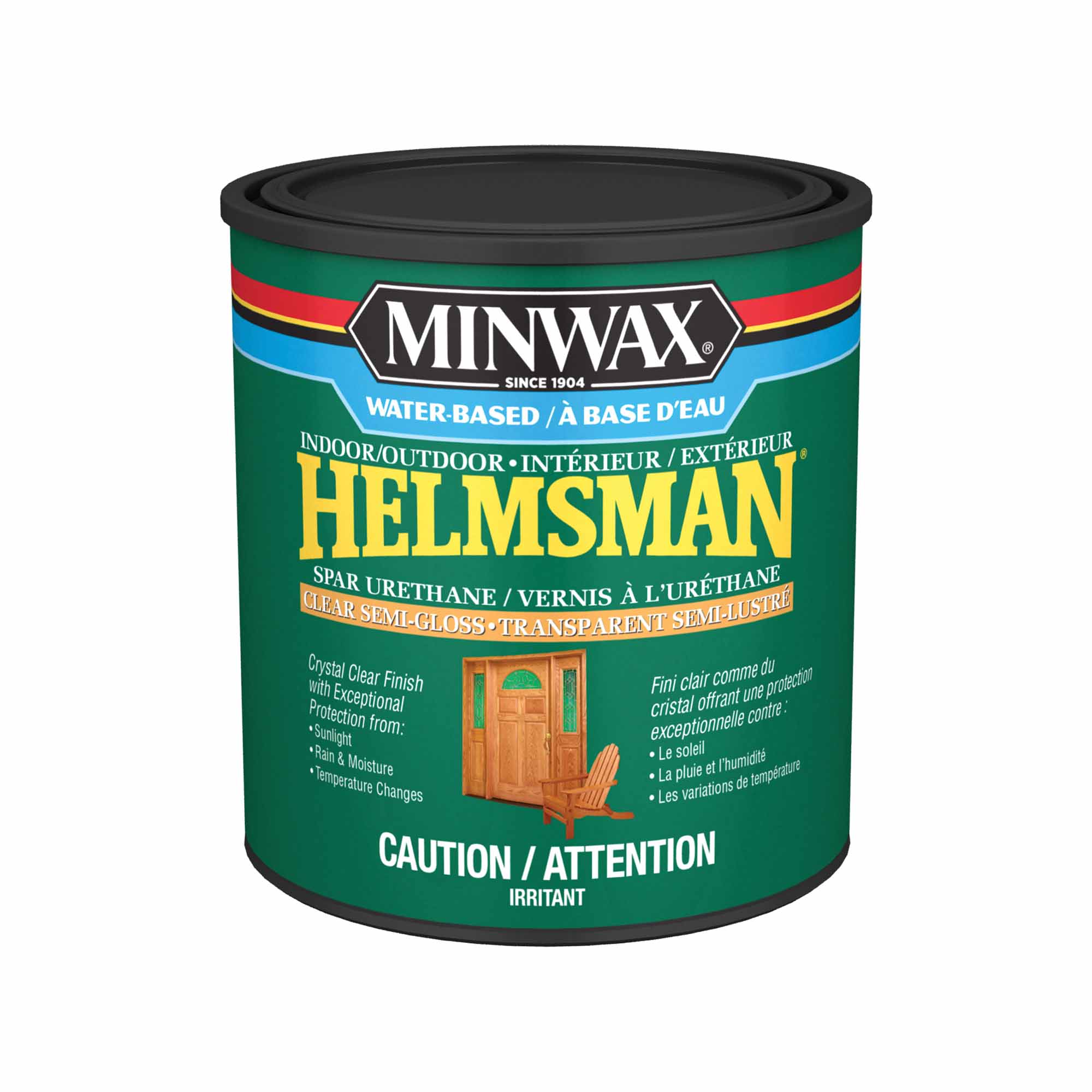 Minwax Helmsman intérieur / extérieur vernis uréthane à base d'eau transparent semi-lustré, 946 ml