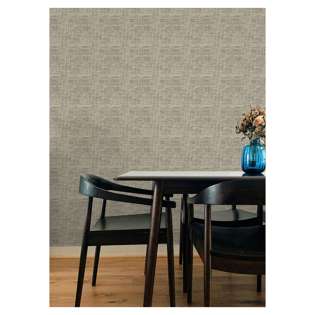 Papier peint autocollant Nolan, 20,5" x 18' (noir et beige)
