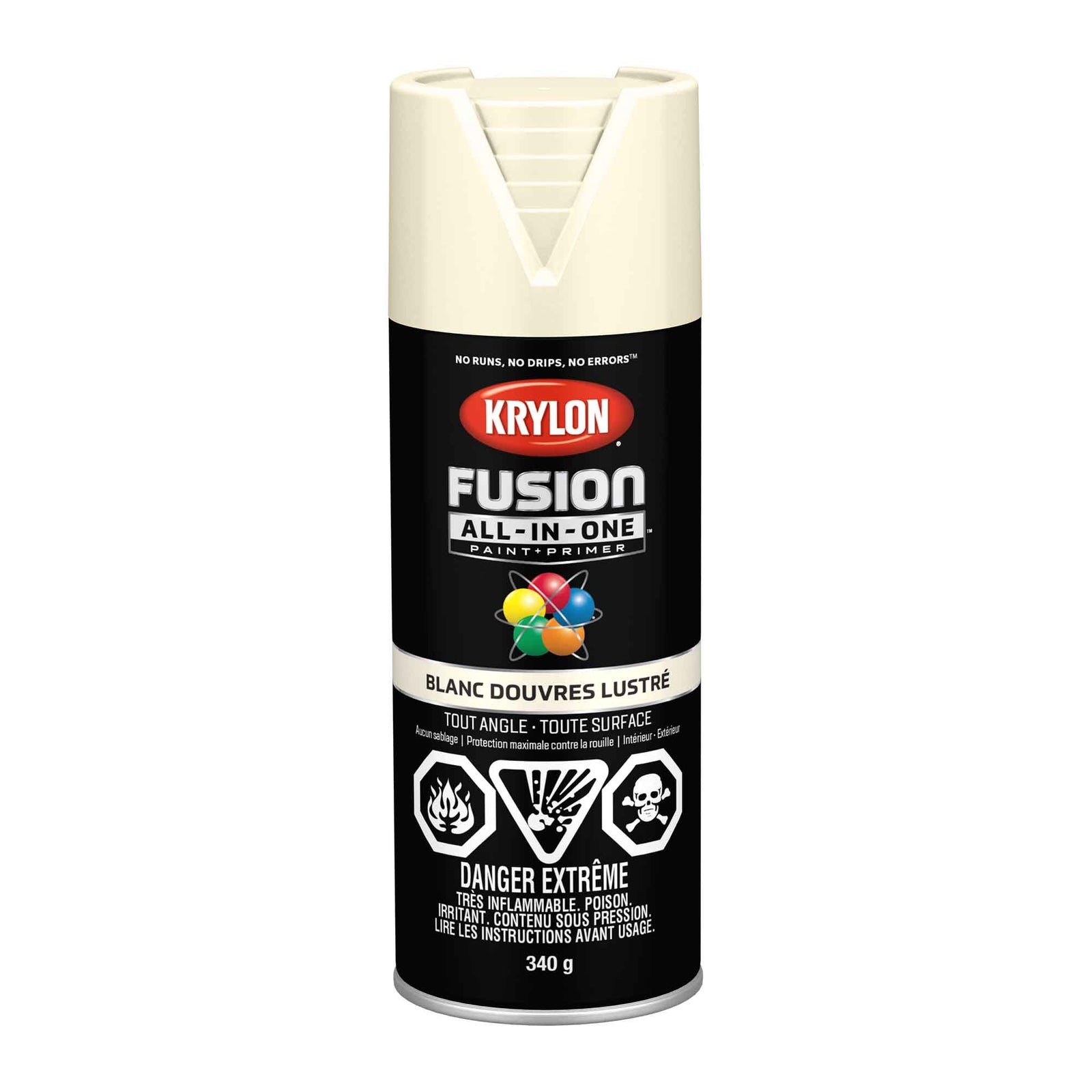 Krylon Fusion All-In-One aérosol blanc Douvres lustré, 340 g