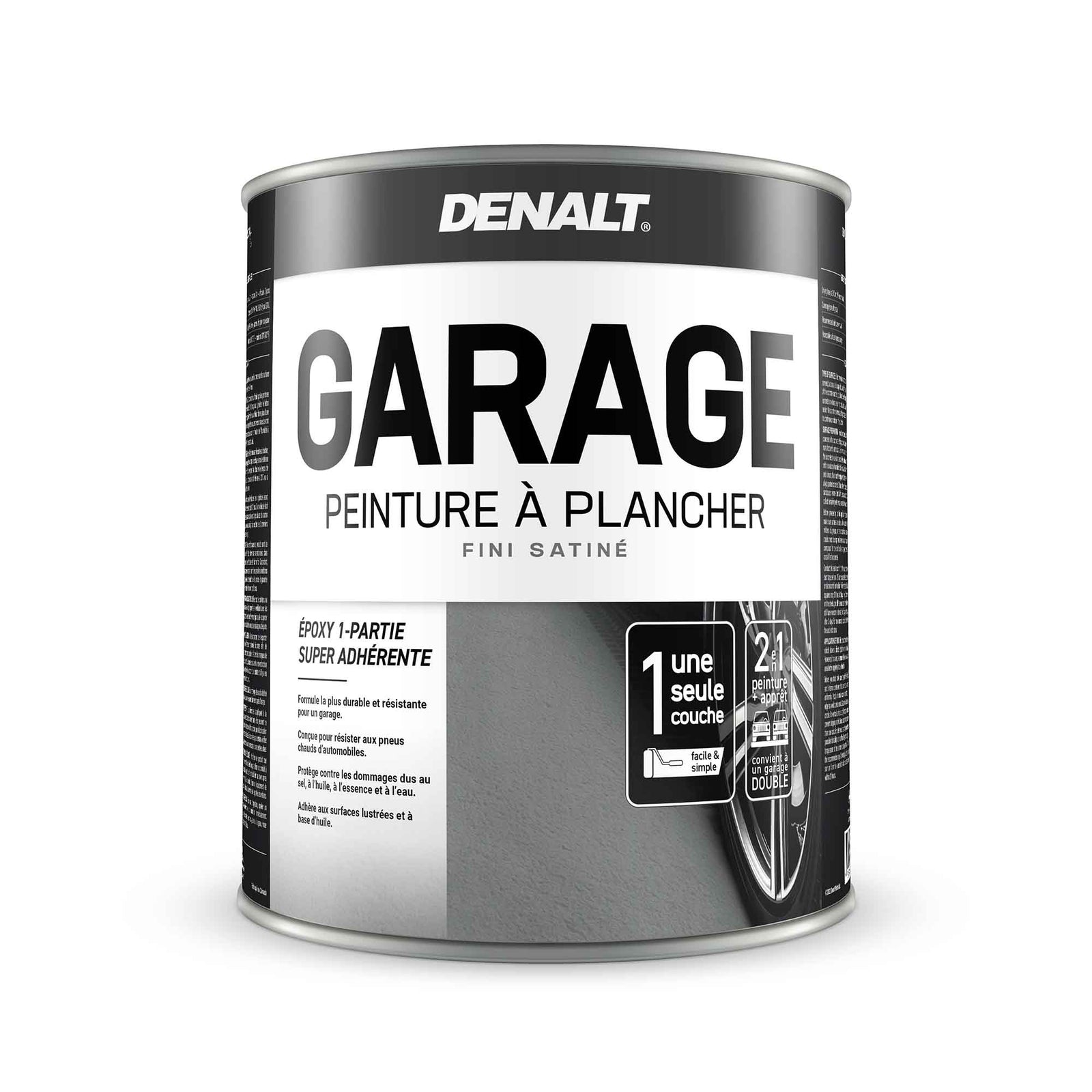 Peinture époxy pour plancher de garage satiné blanc naturel, 927 ml