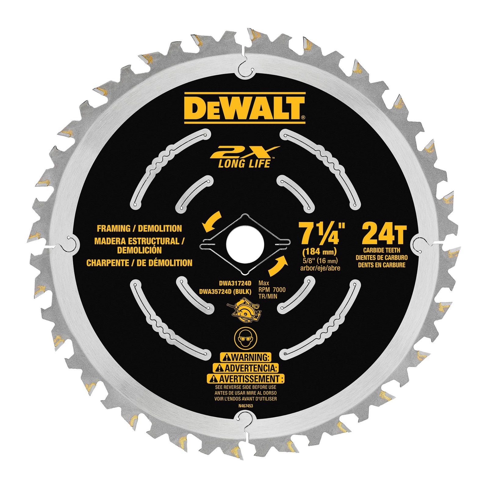 Lame de démolition 7 1/4"