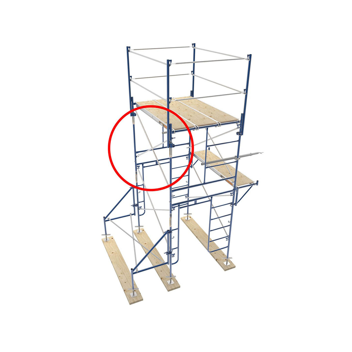 Croisillon galvanisé pour échafaud, 2' x 10'