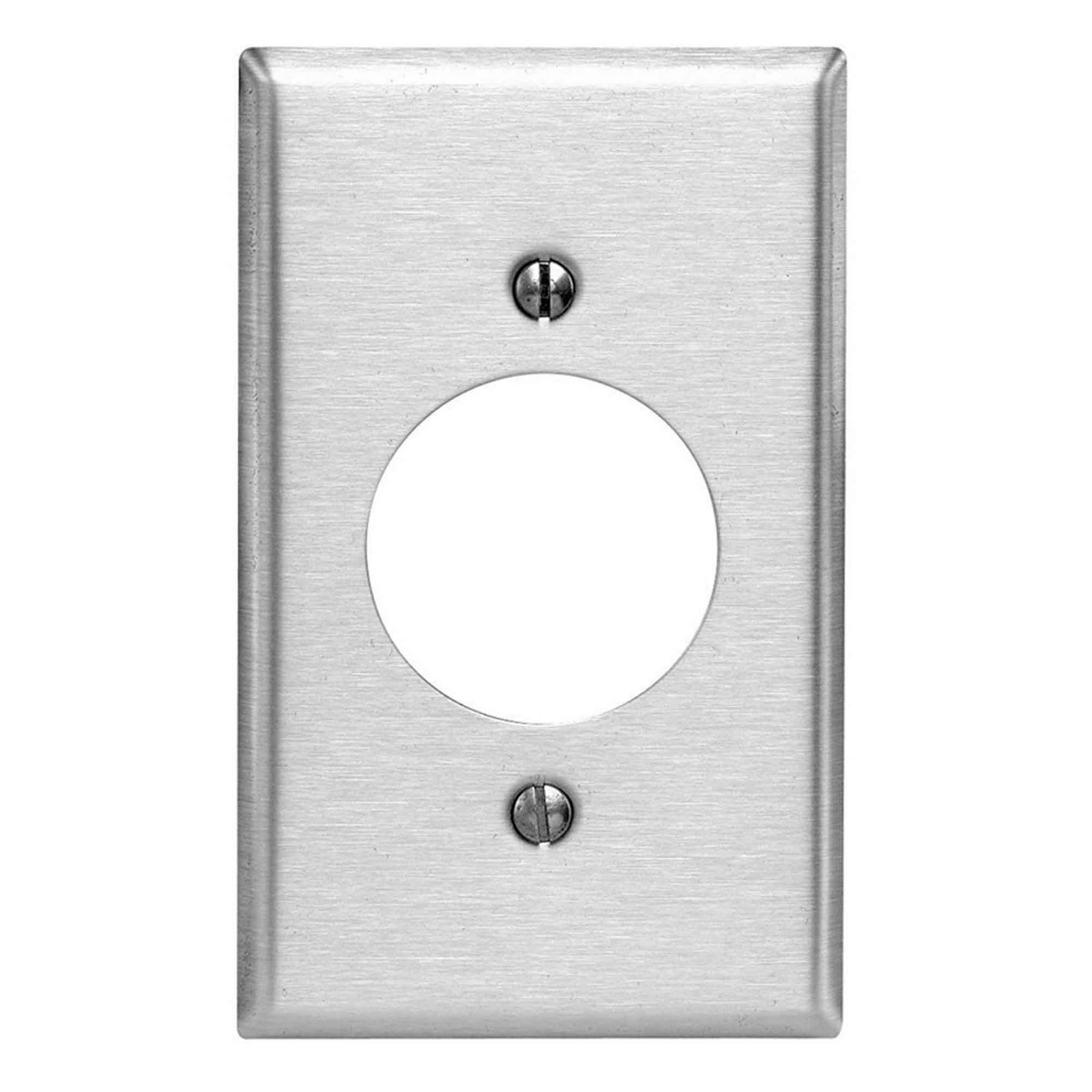 Plaque murale pour prise de courant encastrée en acier inoxydable à 1 groupe, 2,15''