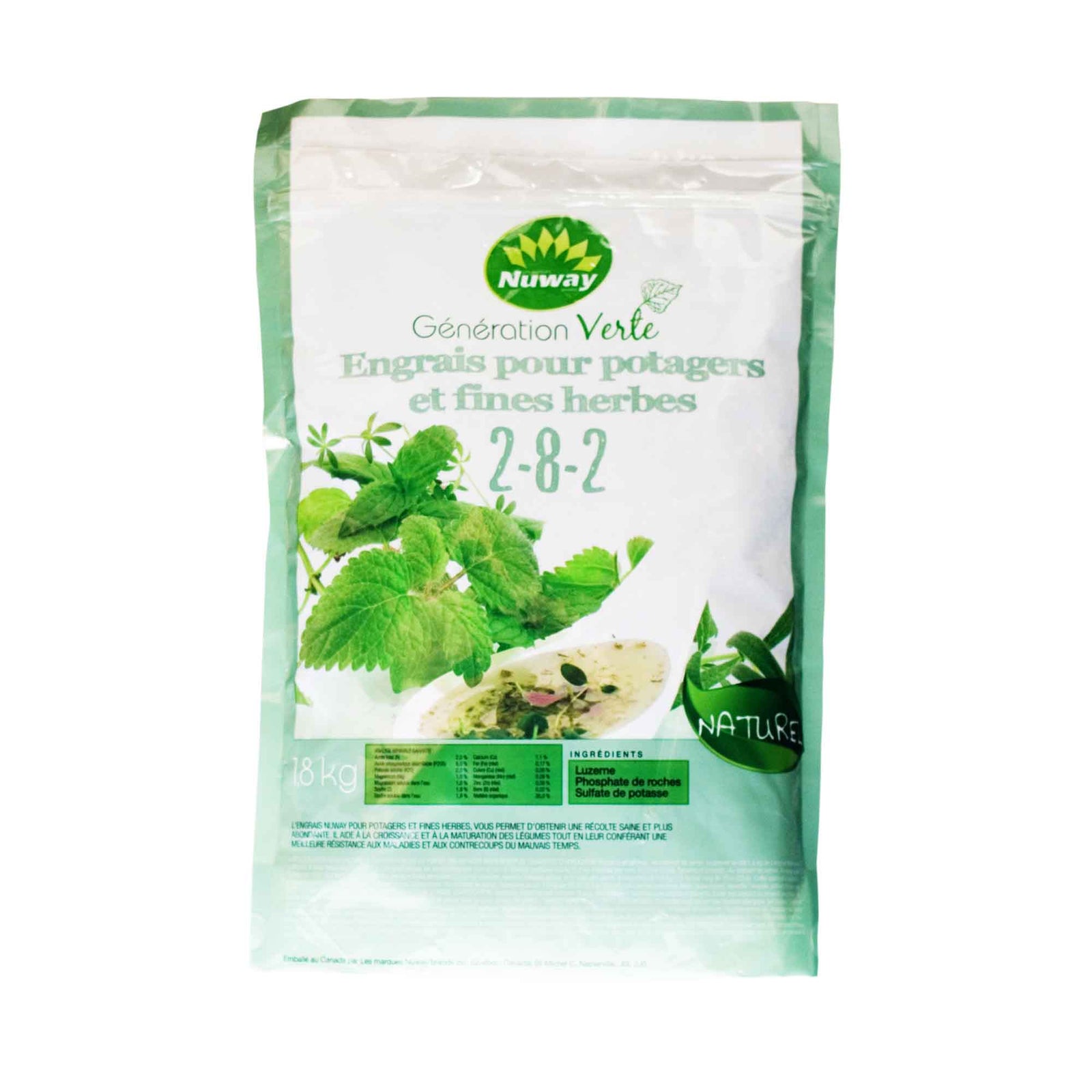 Engrais pour potagers et fines herbes 2-8-2, 1,8 kg