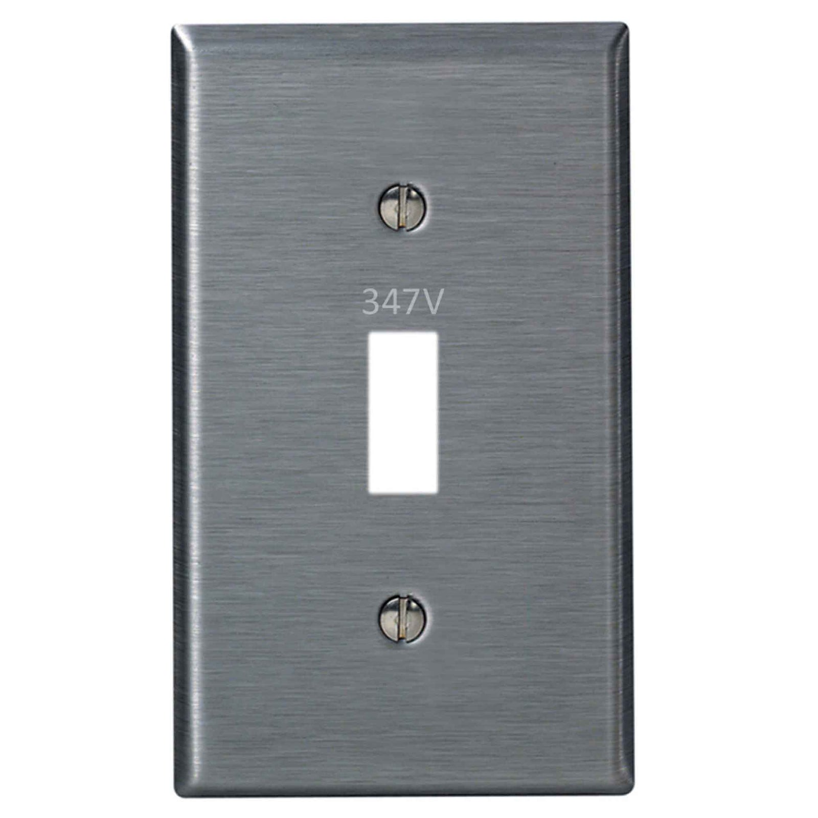 Plaque murale en acier inoxydable pour 1 dispositif d’interrupteur à bascule, 347 V