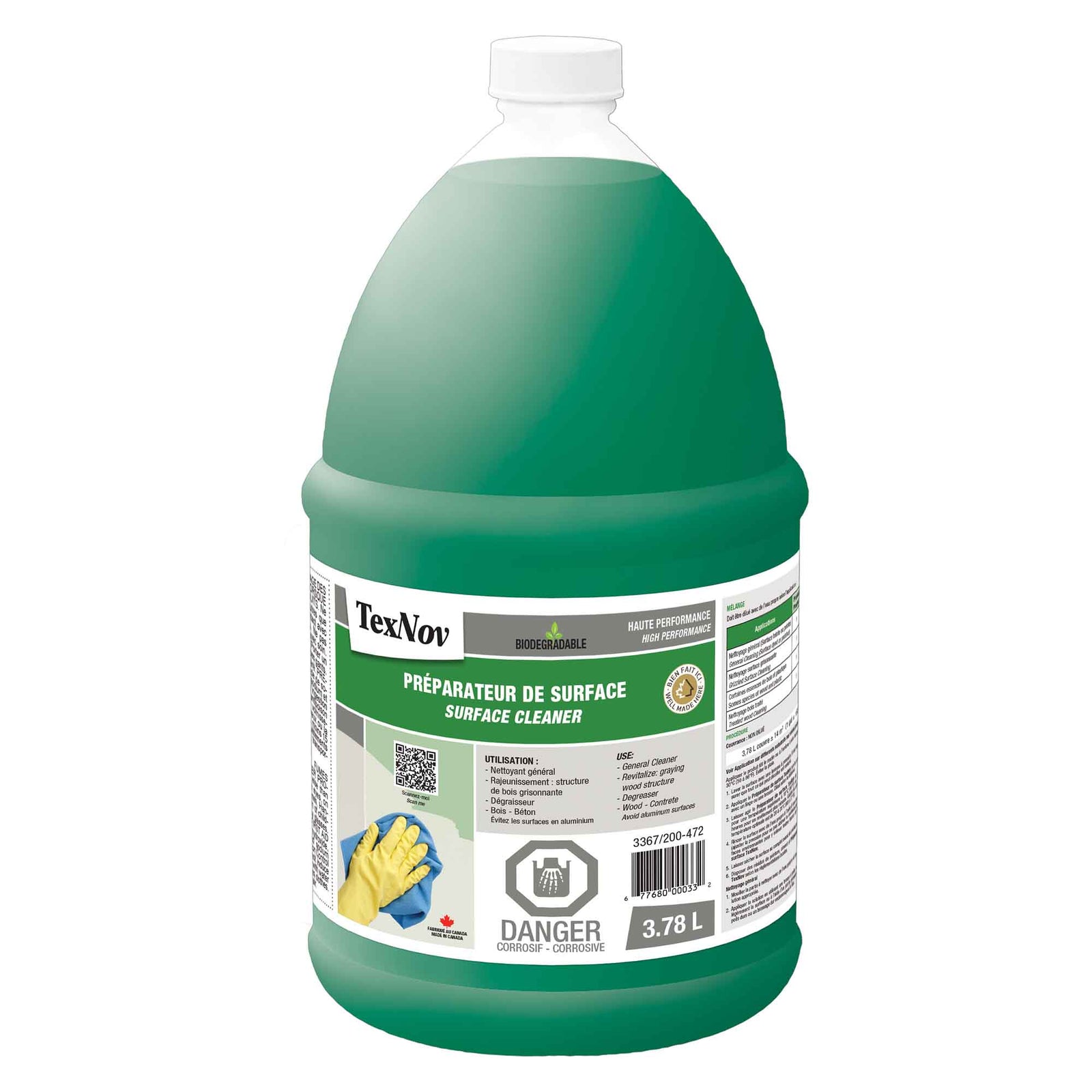 Préparateur de surface biodégradable, 3,78 L
