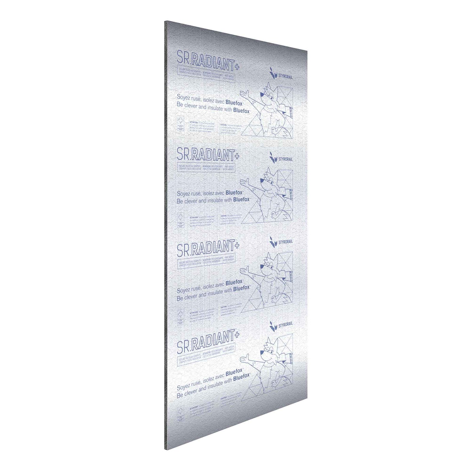 Panneau isolant rigide SR.RADIANT+ 200G+, 1/2'' x 4' x 8' (R2.4 / 16PSI)