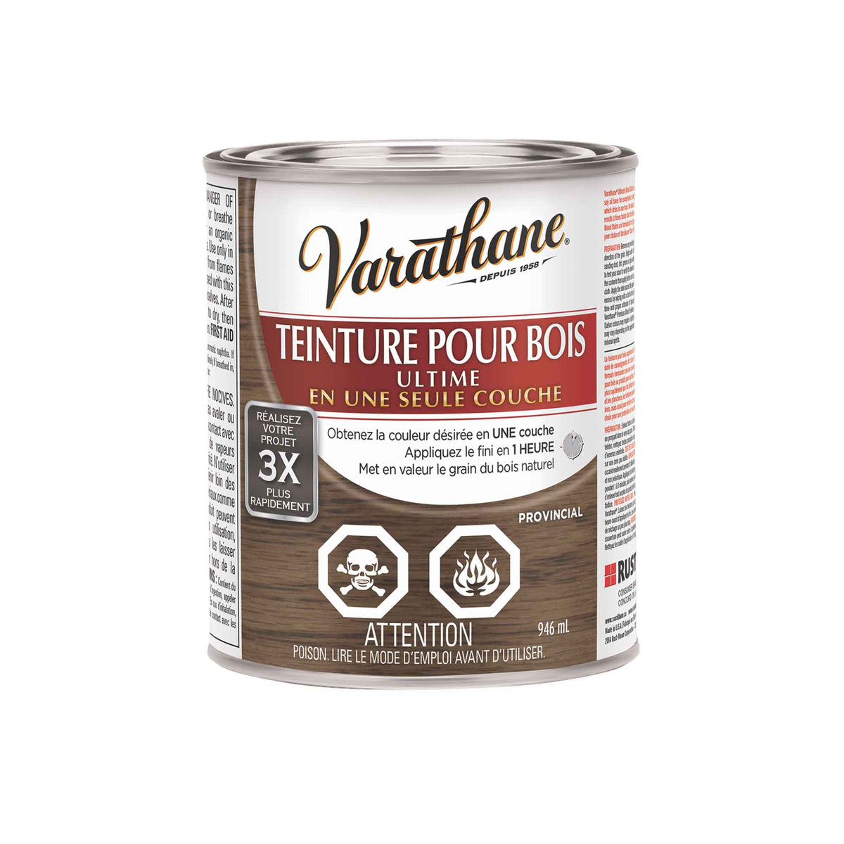 Teinture pour bois Ultime Provincial, 946 ml