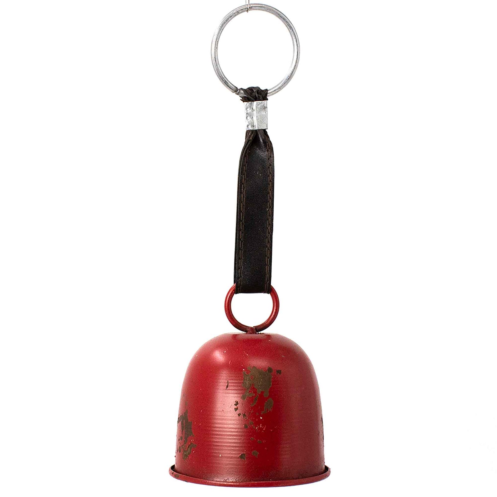 Ornement de cloche en métal rouge, 24''