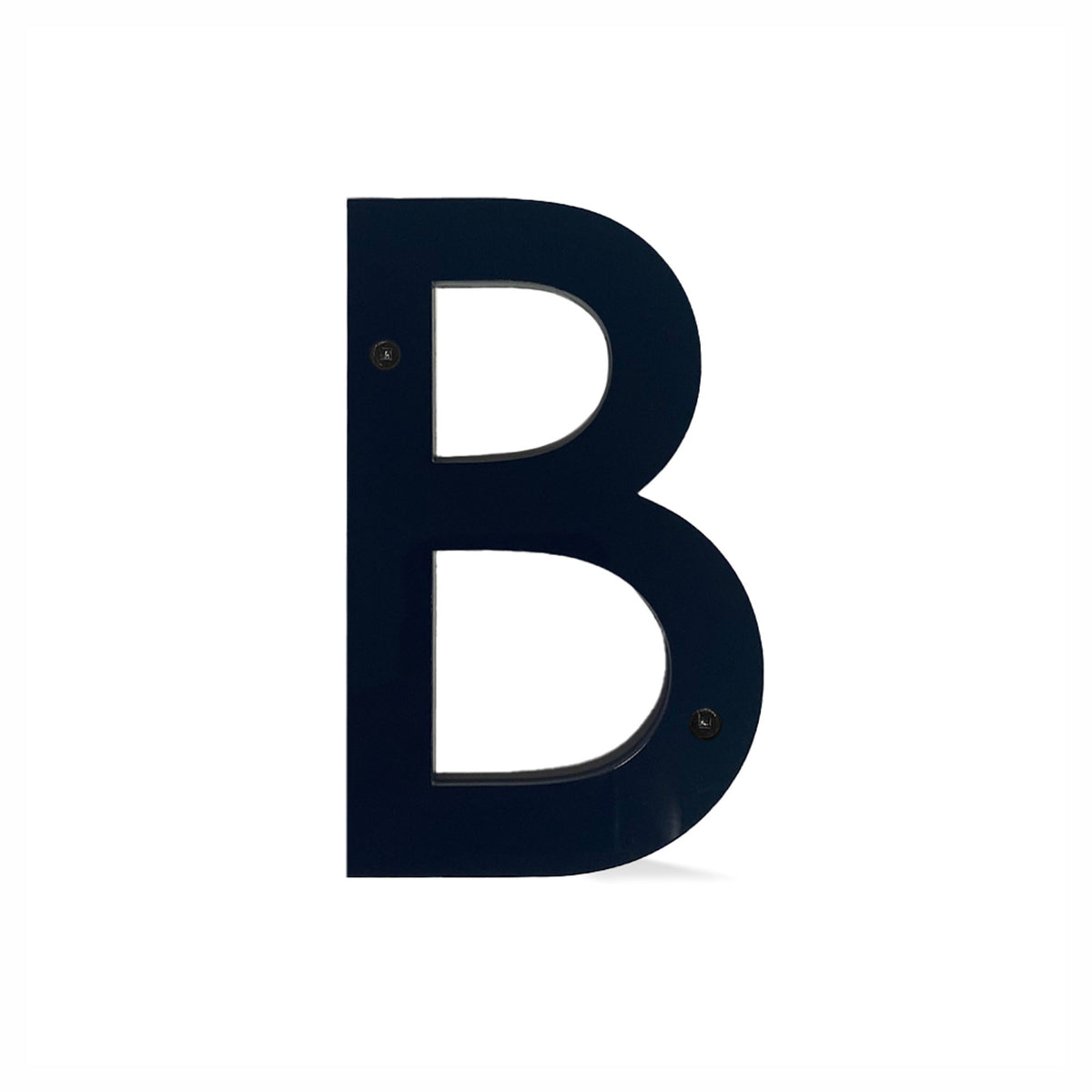 Lettre percée de 5" en plexiglas, "B" (noir)