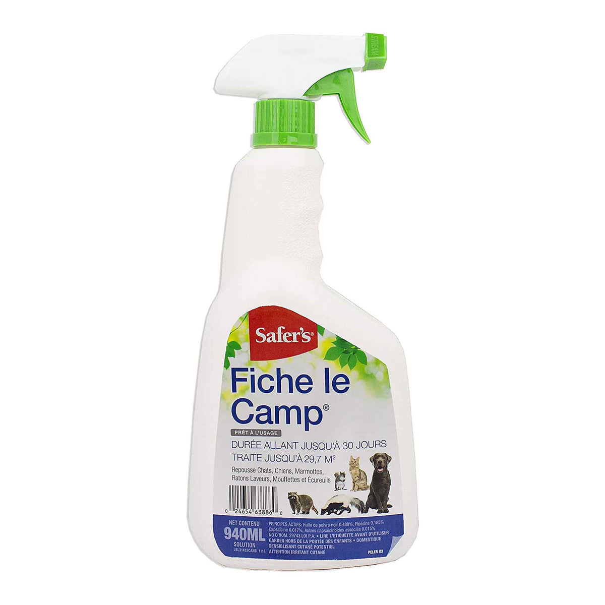 Pulvérisateur répulsif pour animaux prêt à l'emploi ''Fiche le Camp'', 940 ml