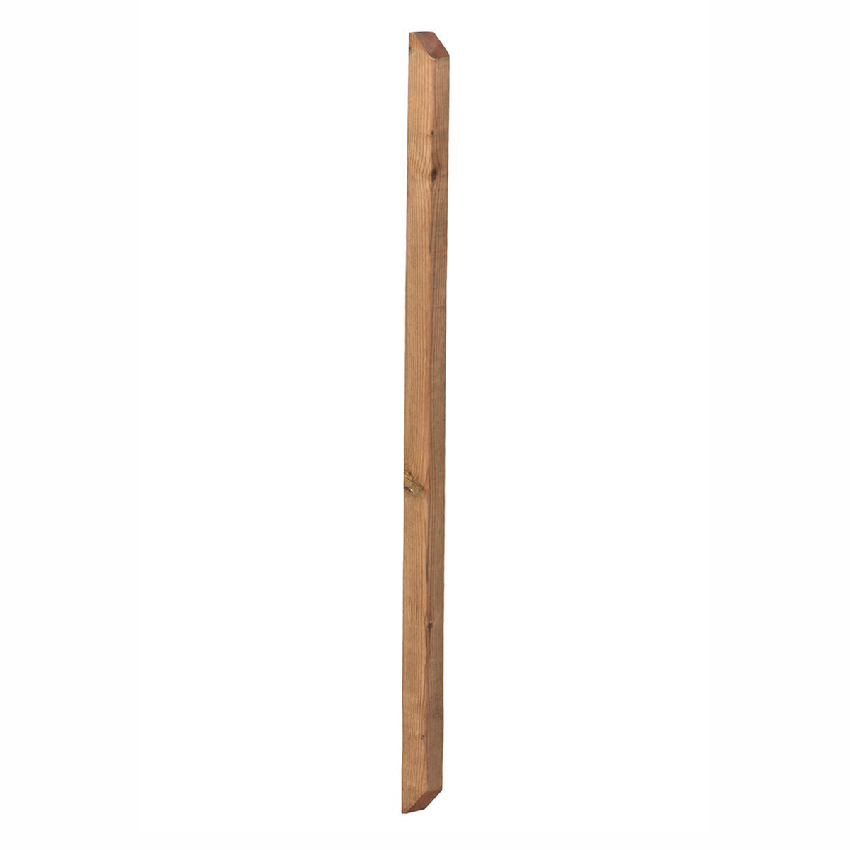 Balustre en bois traité brun biseauté aux 2 extrémités, 1-3/16'' x 1-7/16'' x 42''