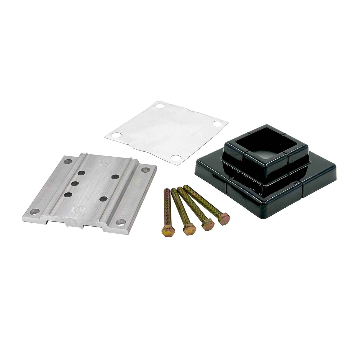 Kit de base de poteau pour installation sur béton, noir