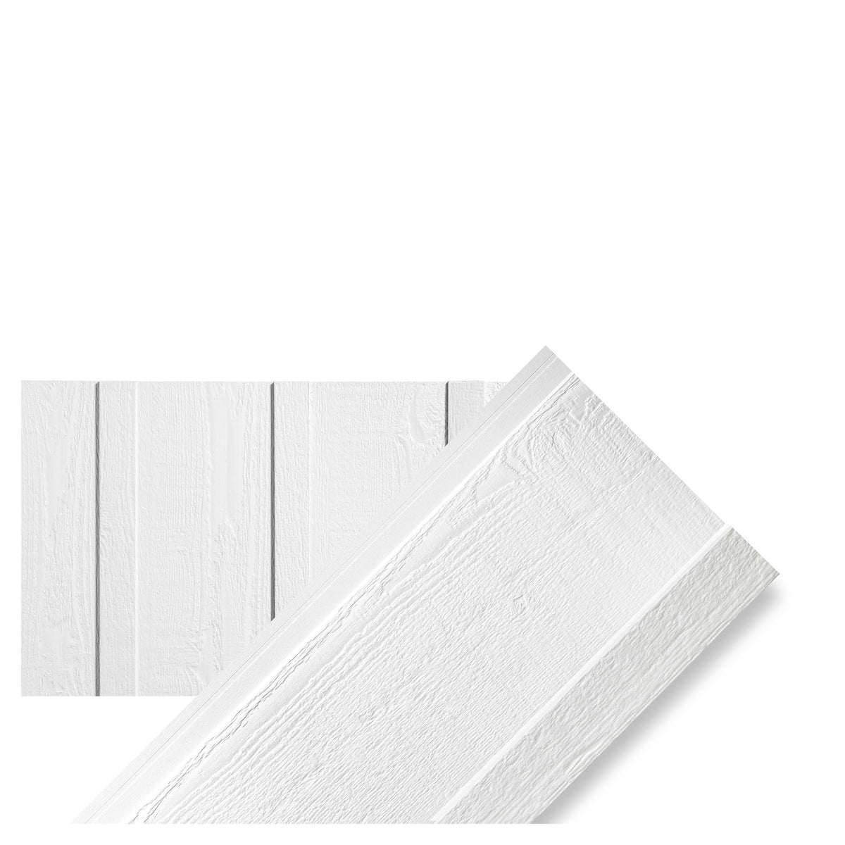 Planche de revêtement avec latte de 3/8" x 12" x 144", blanc (4 unités)