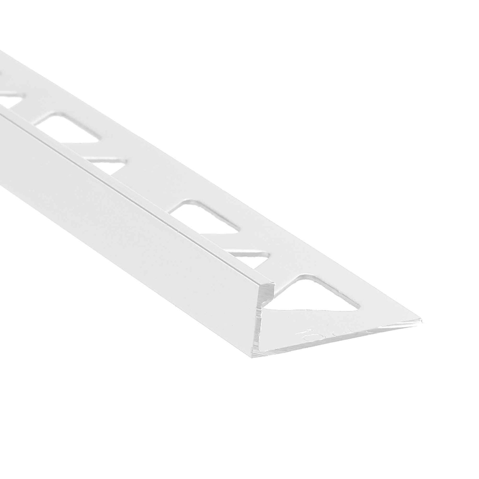 Bordure de carrelage plate et blanche, 1/2" x 8'