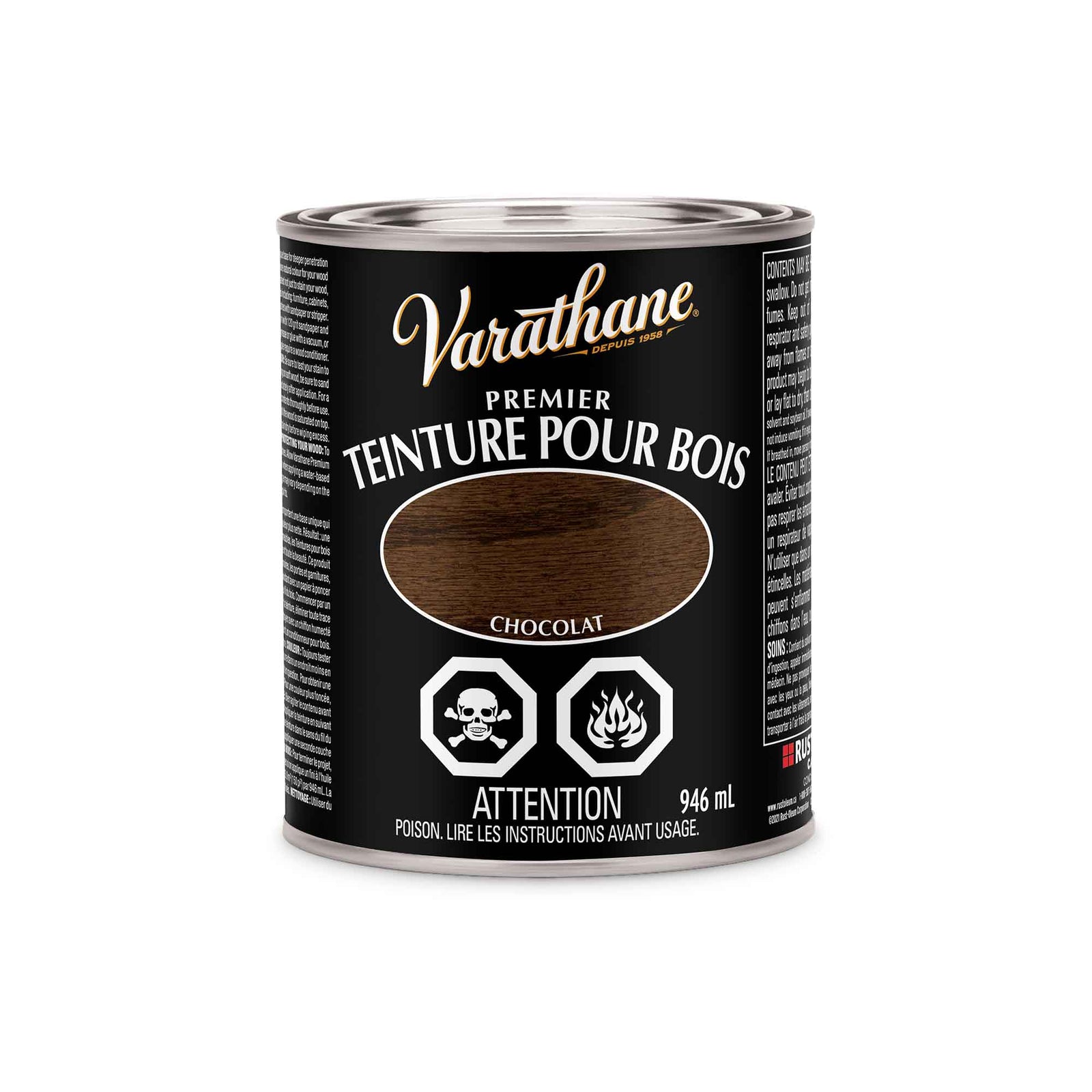 Teinture Premier pour bois chocolat, 946 ml