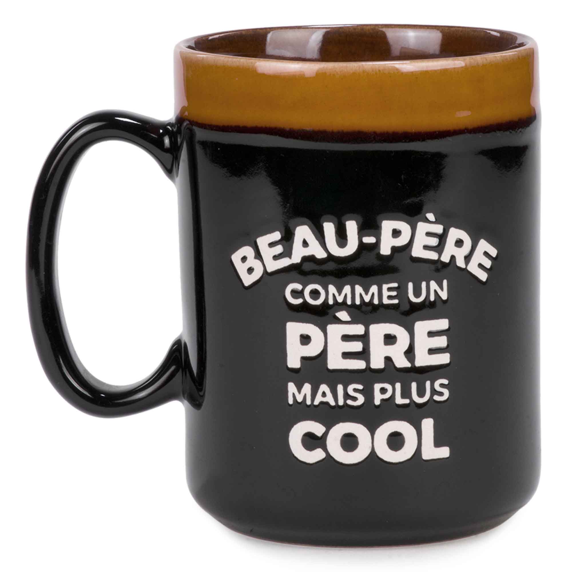 Tasse à café ''BEAU-PÈRE...'', 3-1/2" x 4-1/2"