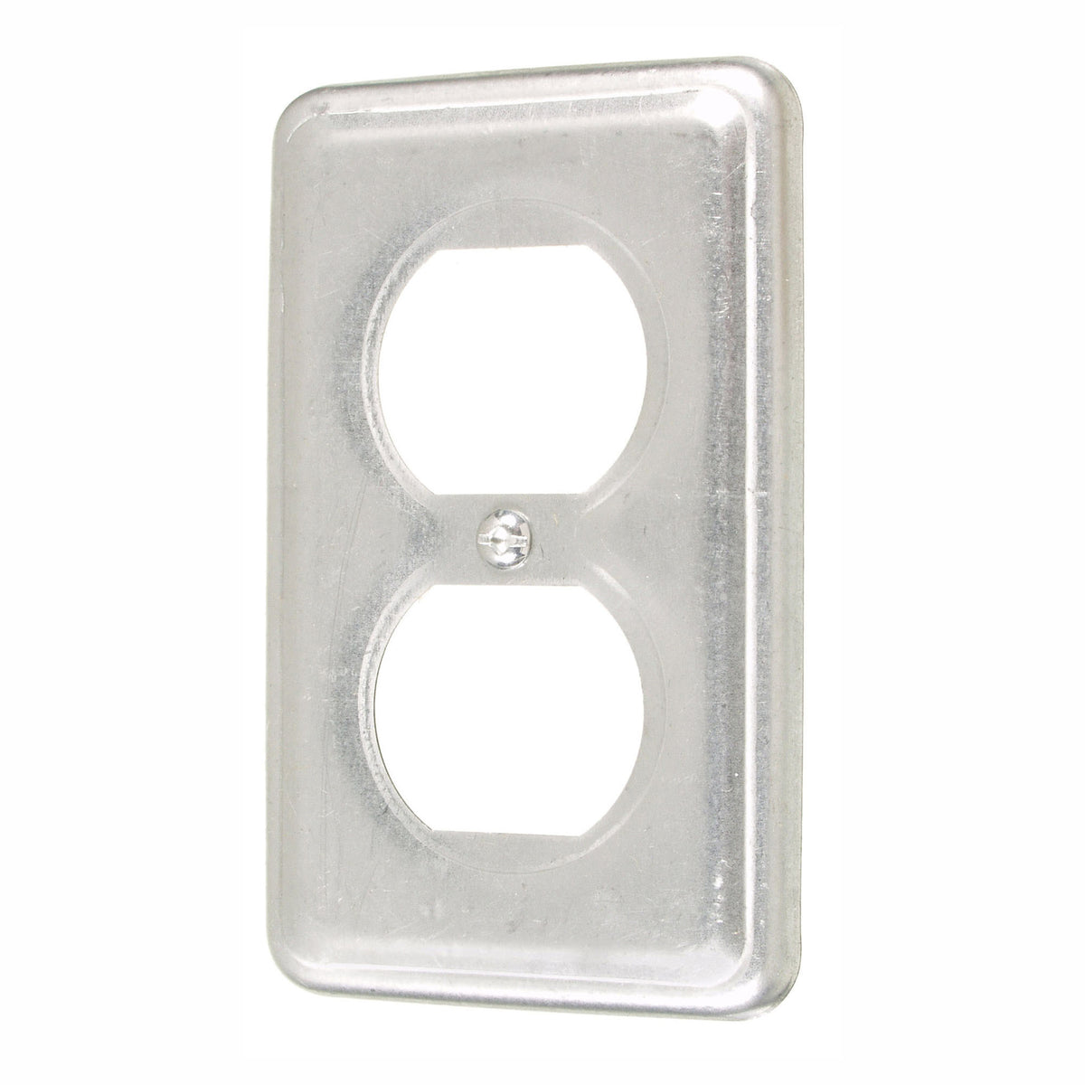 Couvercle métallique pour boîte utilitaire de prise double, 2-3/8"