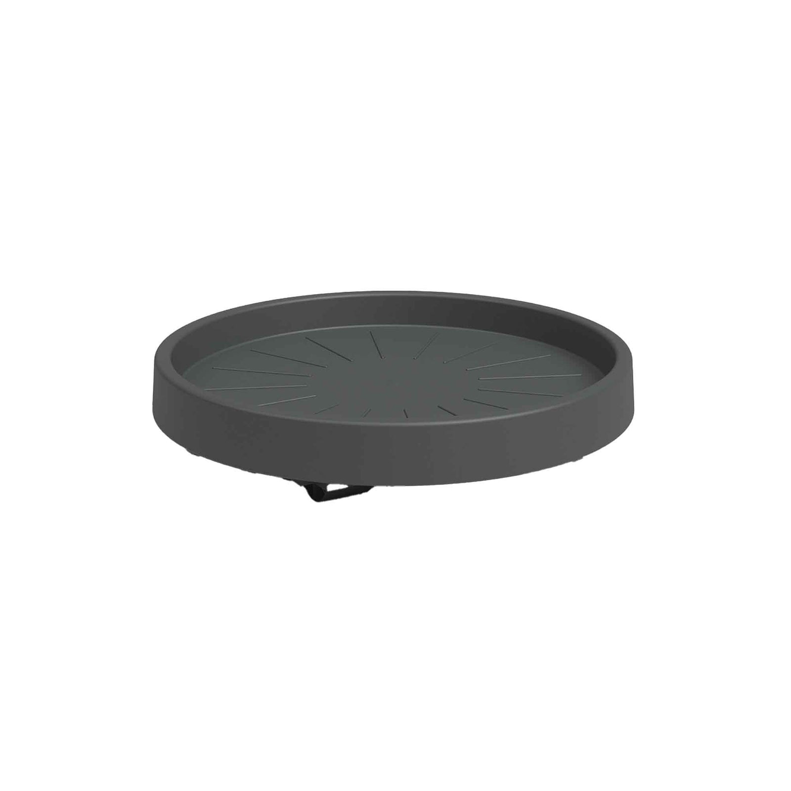 Soucoupe ronde en plastique avec roues, 12"