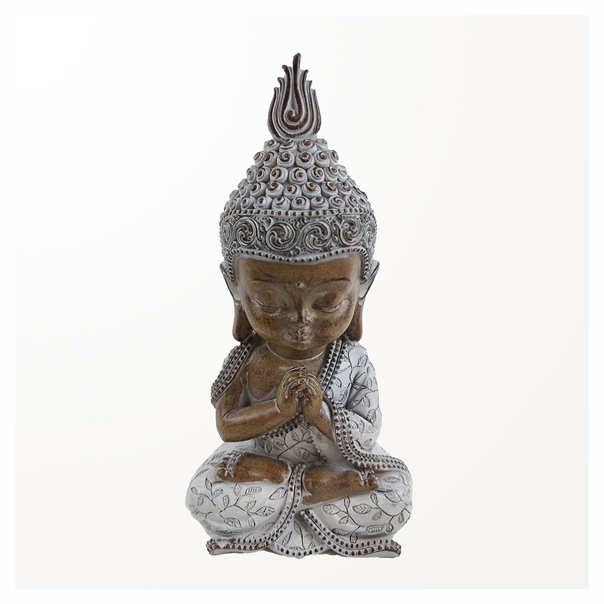 Statue de bébé Bouddha en prière, 3-1/4" x 3" x 6-1/4"