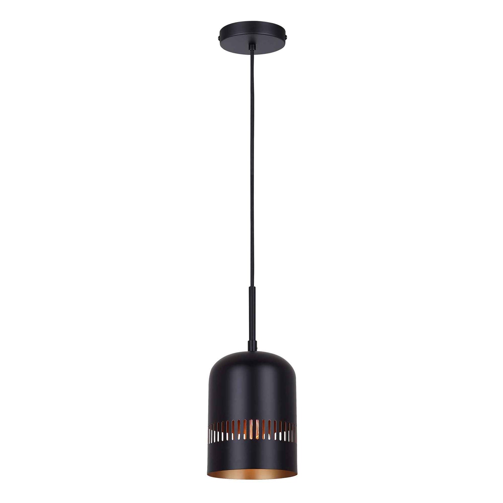 Luminaire suspendu MILES à 1 lumière, noir mat