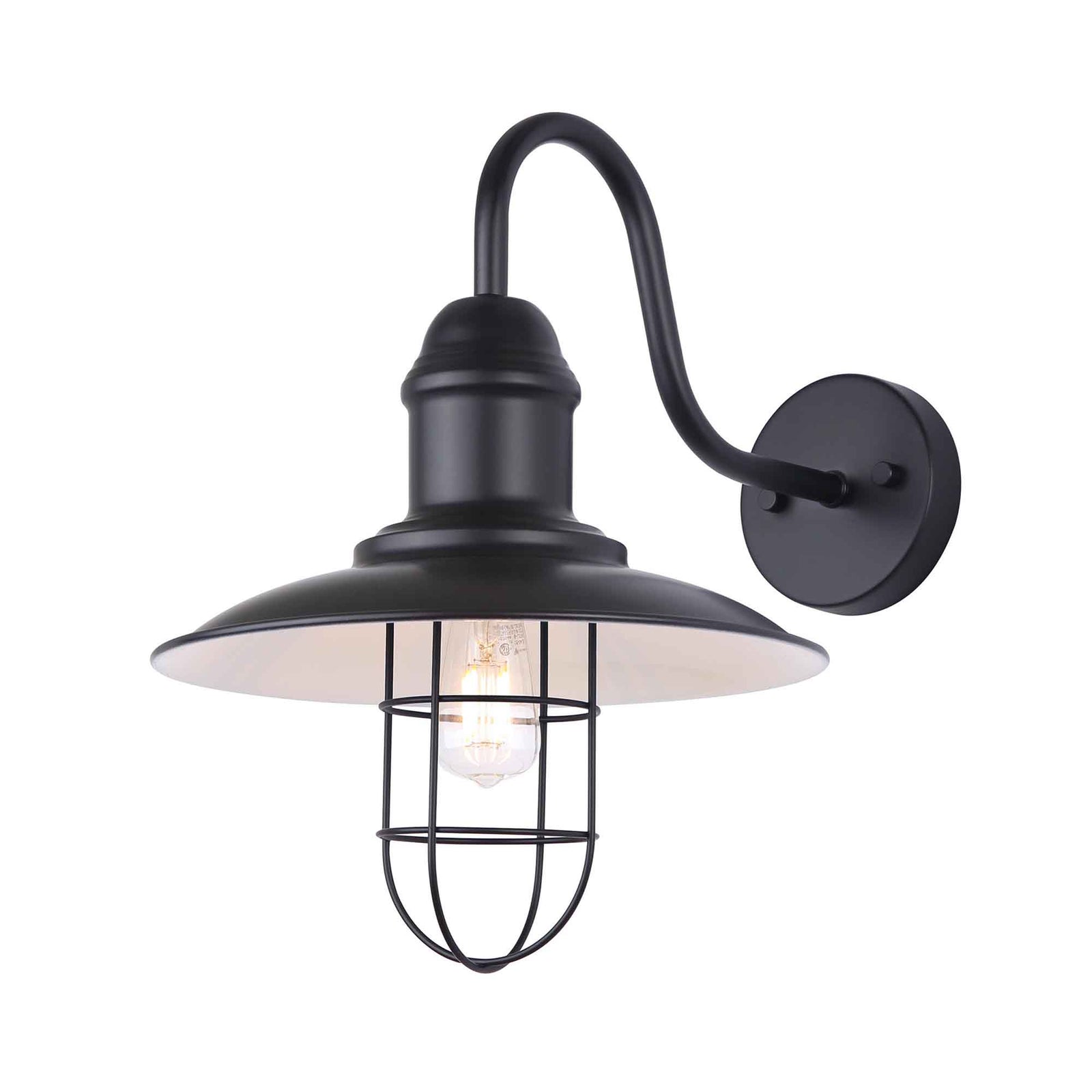 Luminaire mural d’extérieur Felix à 1 lumière, noir