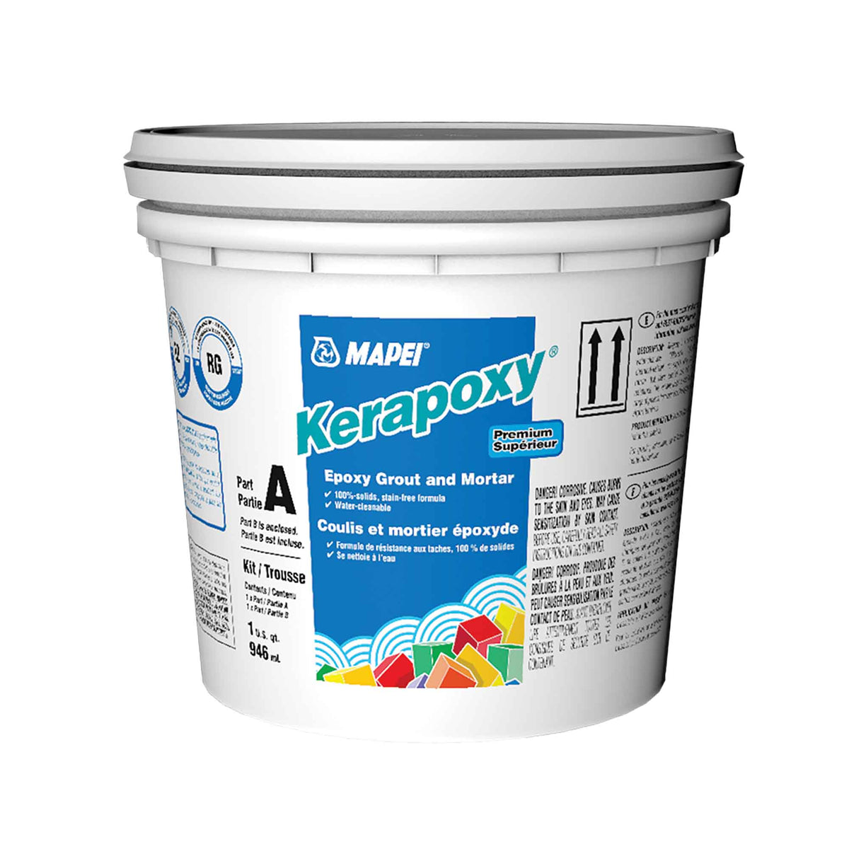 Coulis et mortier époxyde Kerapoxy de 946 ml, avalanche #38