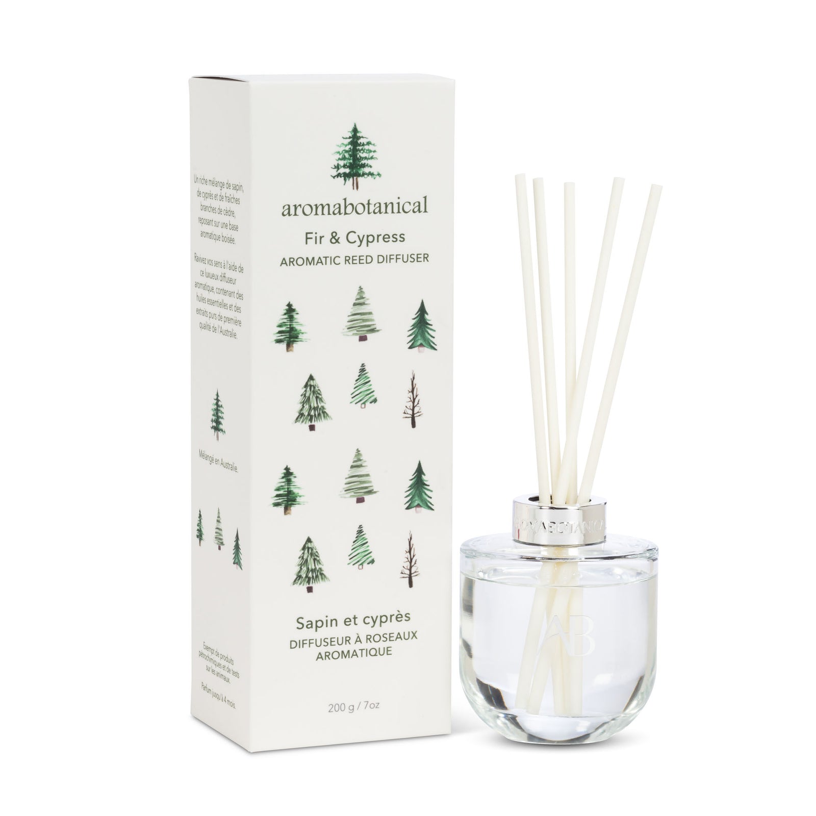 Diffuseur à roseaux aromatique sapin et cyprès, 200 ml