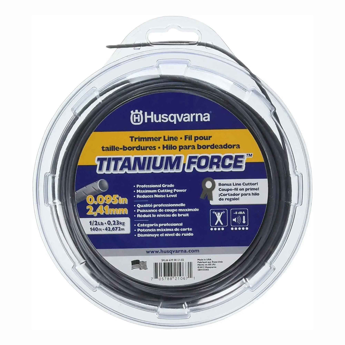 Fil pour coupe-bordure Titanium Force, 0,095" x 140'
