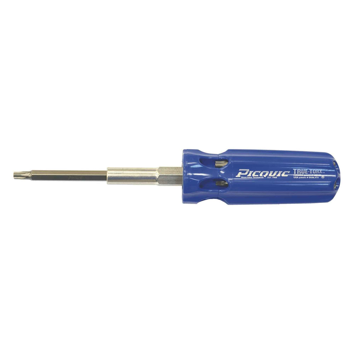 Tournevis multifonction TRUE TORX pleine grandeur avec embouts de 3'', 7 en 1 (bleu)