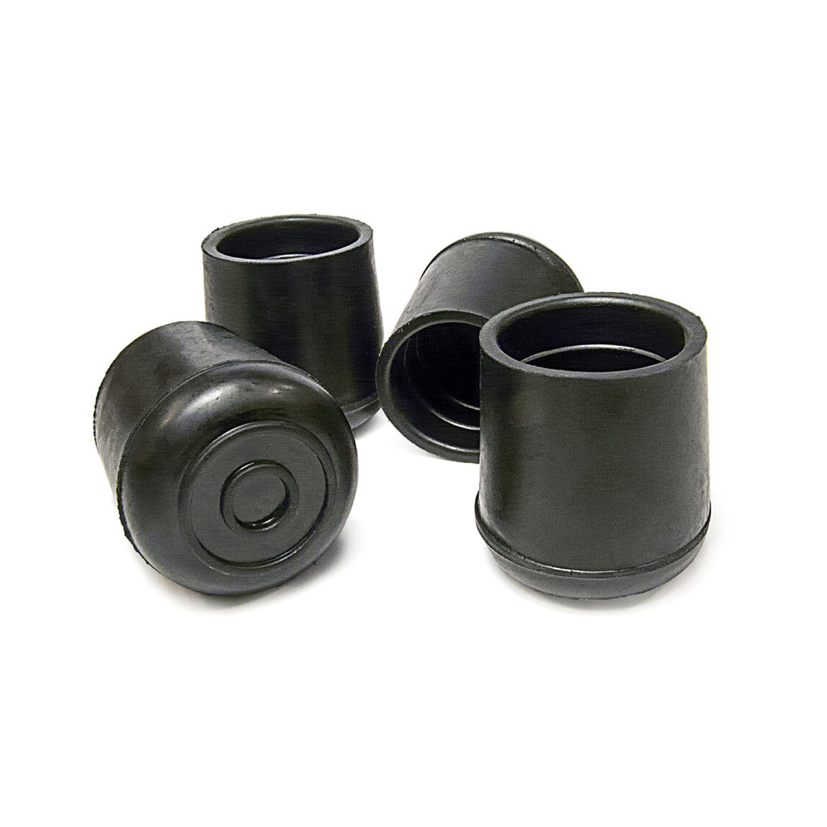 Embout de caoutchouc rond de 1-1/4'' DI, noir (4 unités)