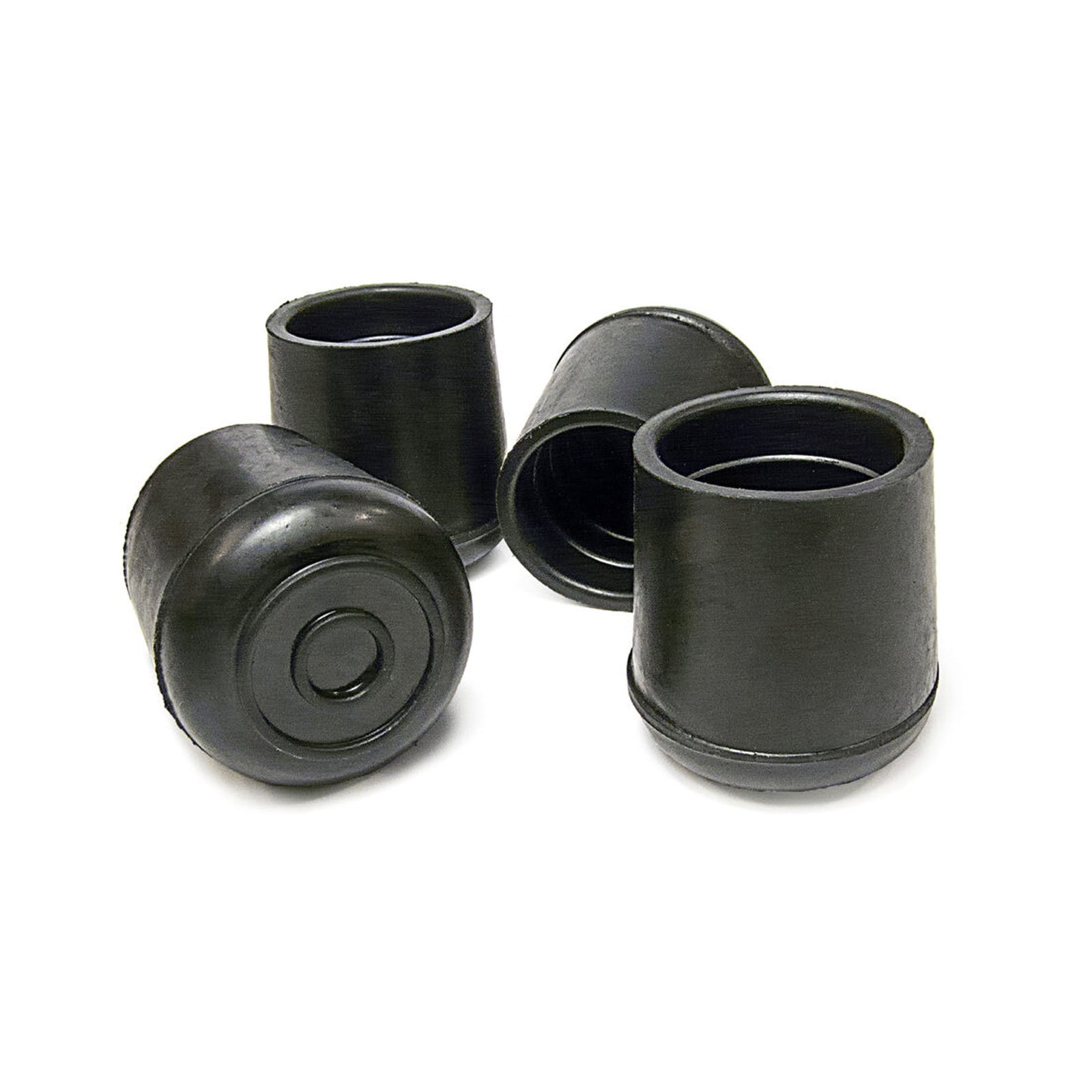 Embout de caoutchouc rond de 1-1/4'' DI, noir (4 unités)