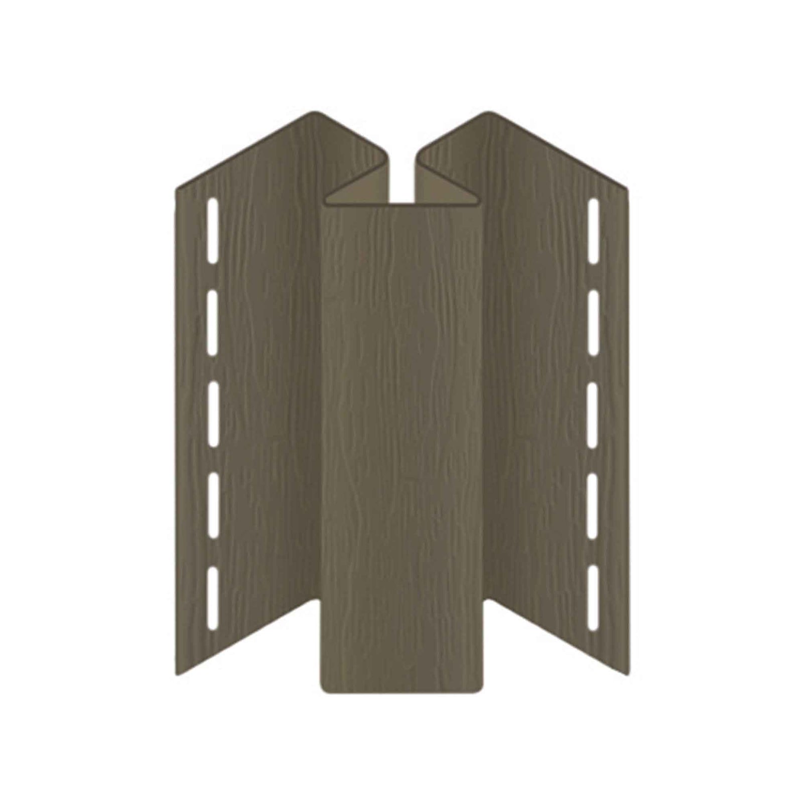 Moulure de coin intérieur en vinyle de couleur cabot brun, 10' x 1/2" x 1-3/8"