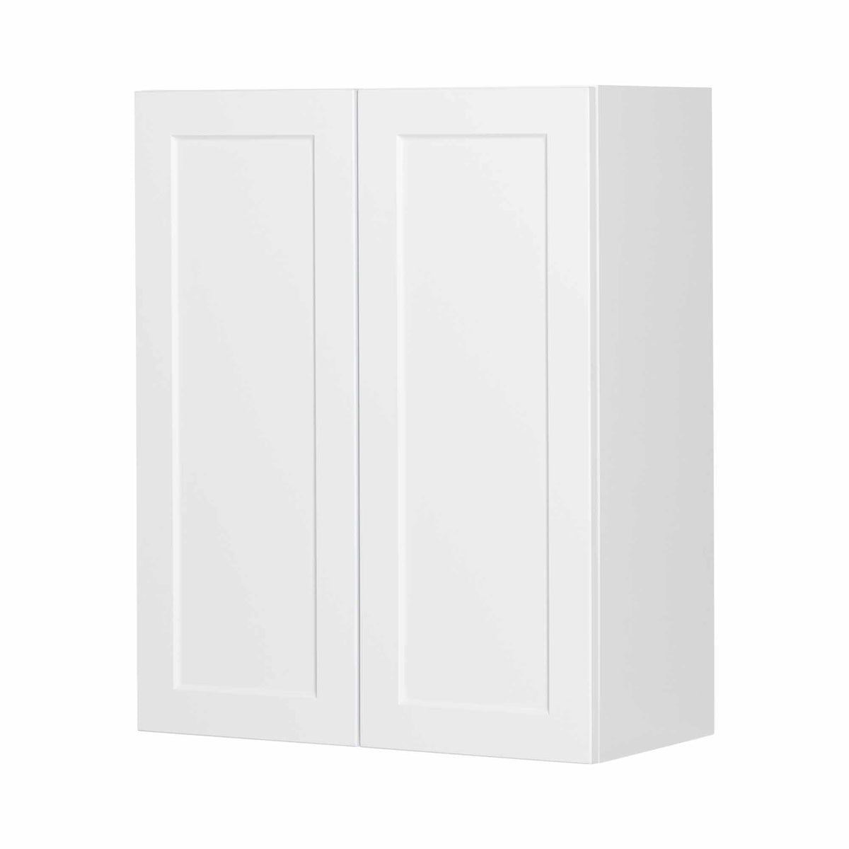 Module de haut d&#39;armoire de cuisine de style Shaker en mélamine blanche avec 2 portes, 24&quot;