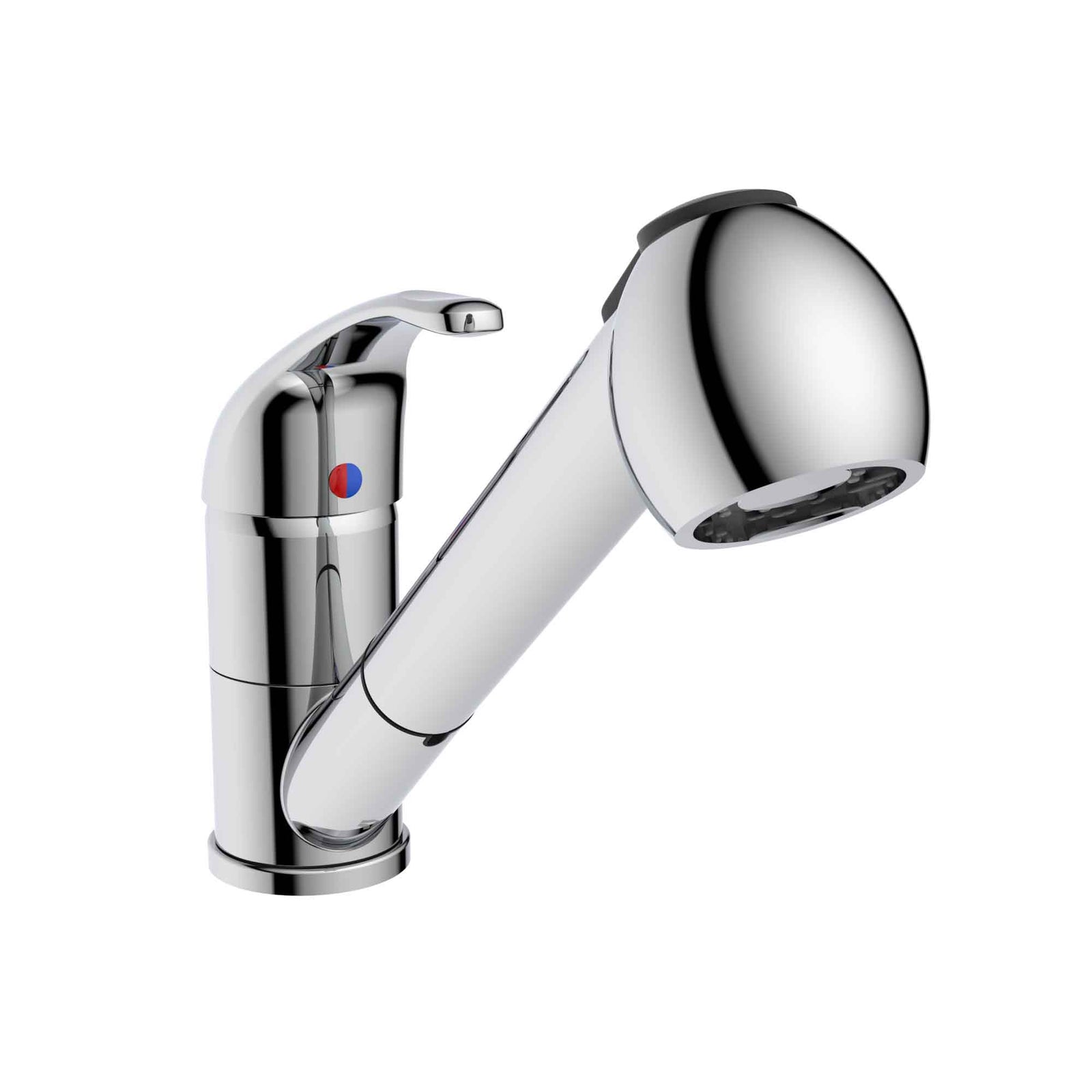 Robinet pour évier de cuisine avec bec amovible, chrome