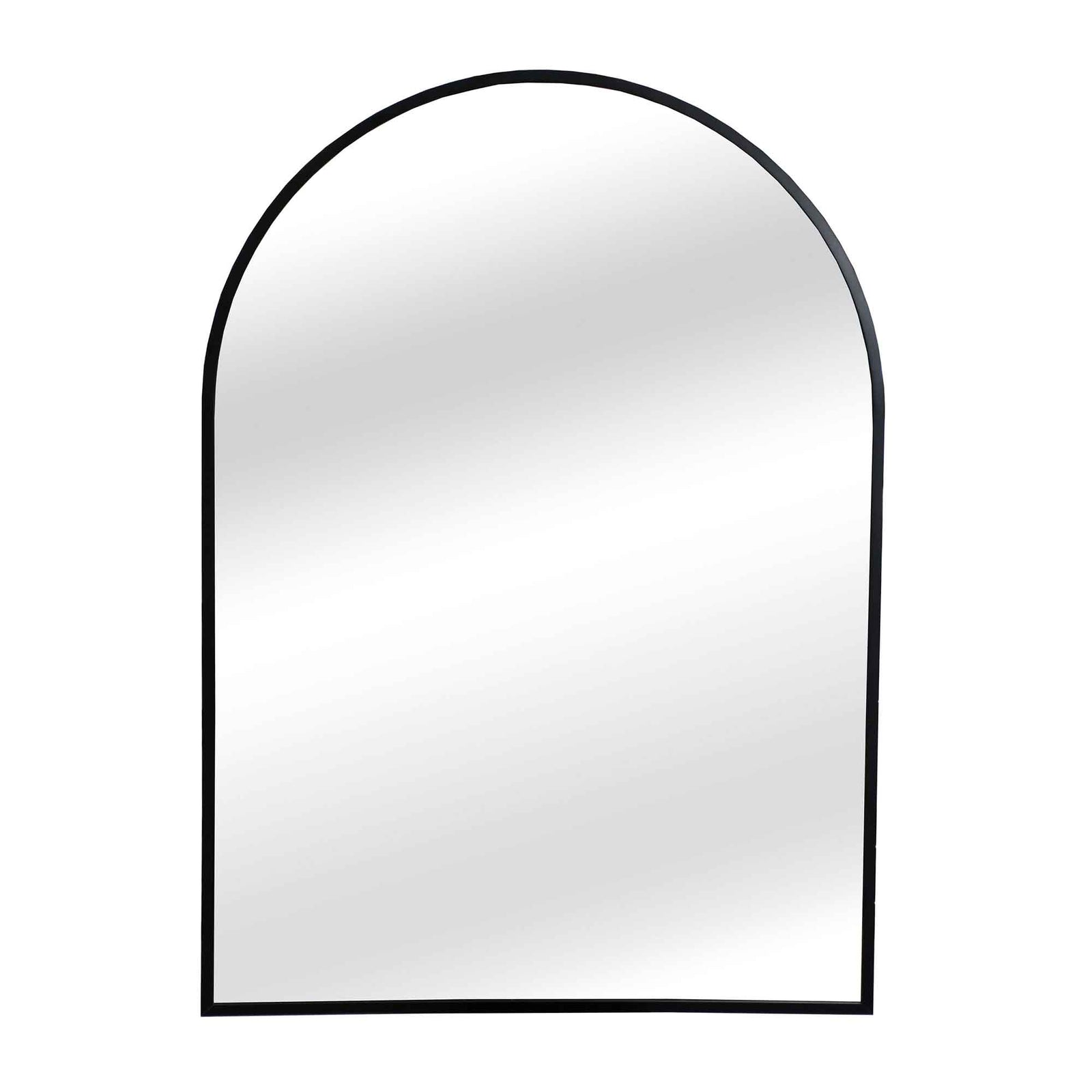 Miroir avec bordure en aluminium, noir 