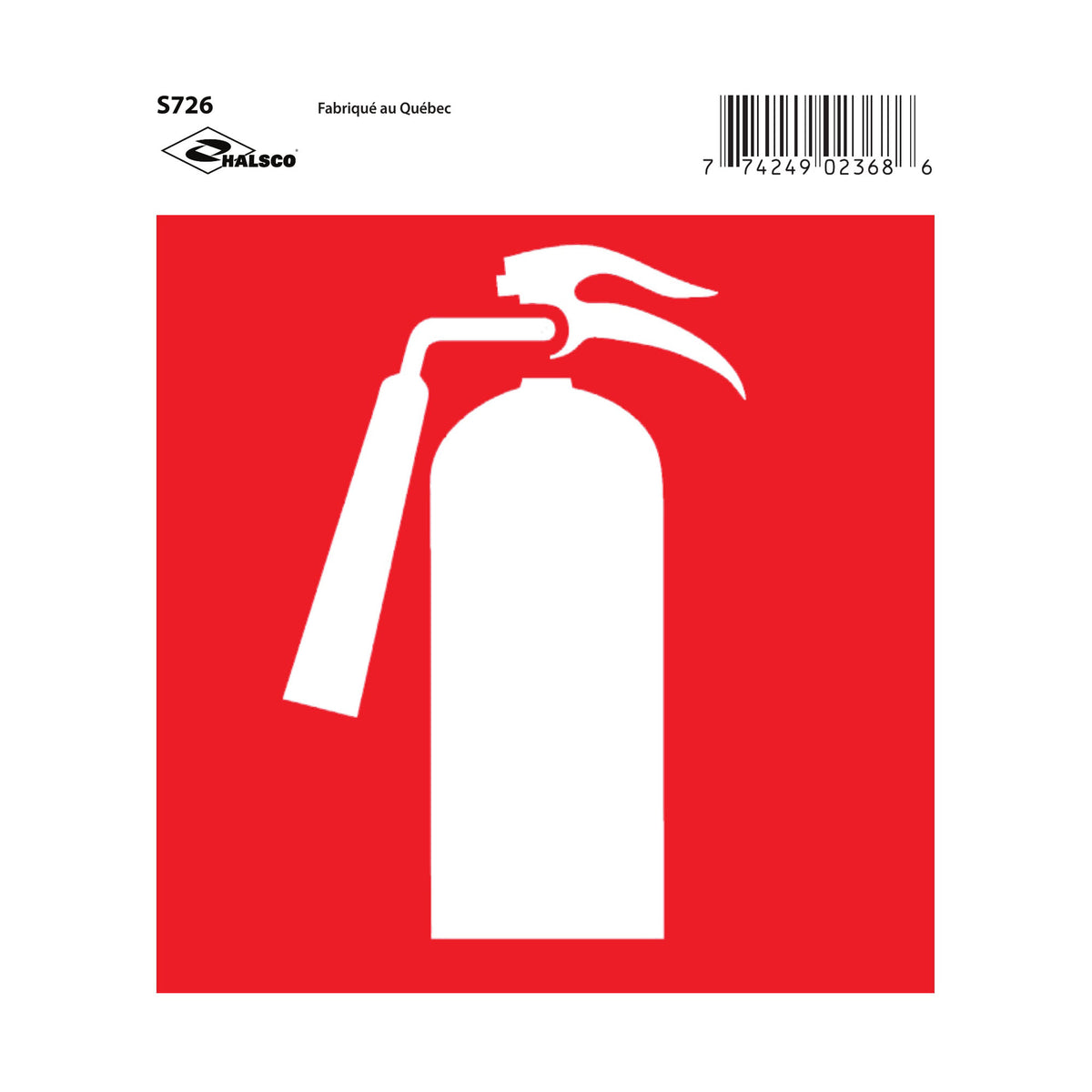 Affiche "Extincteur", 6" x 6"