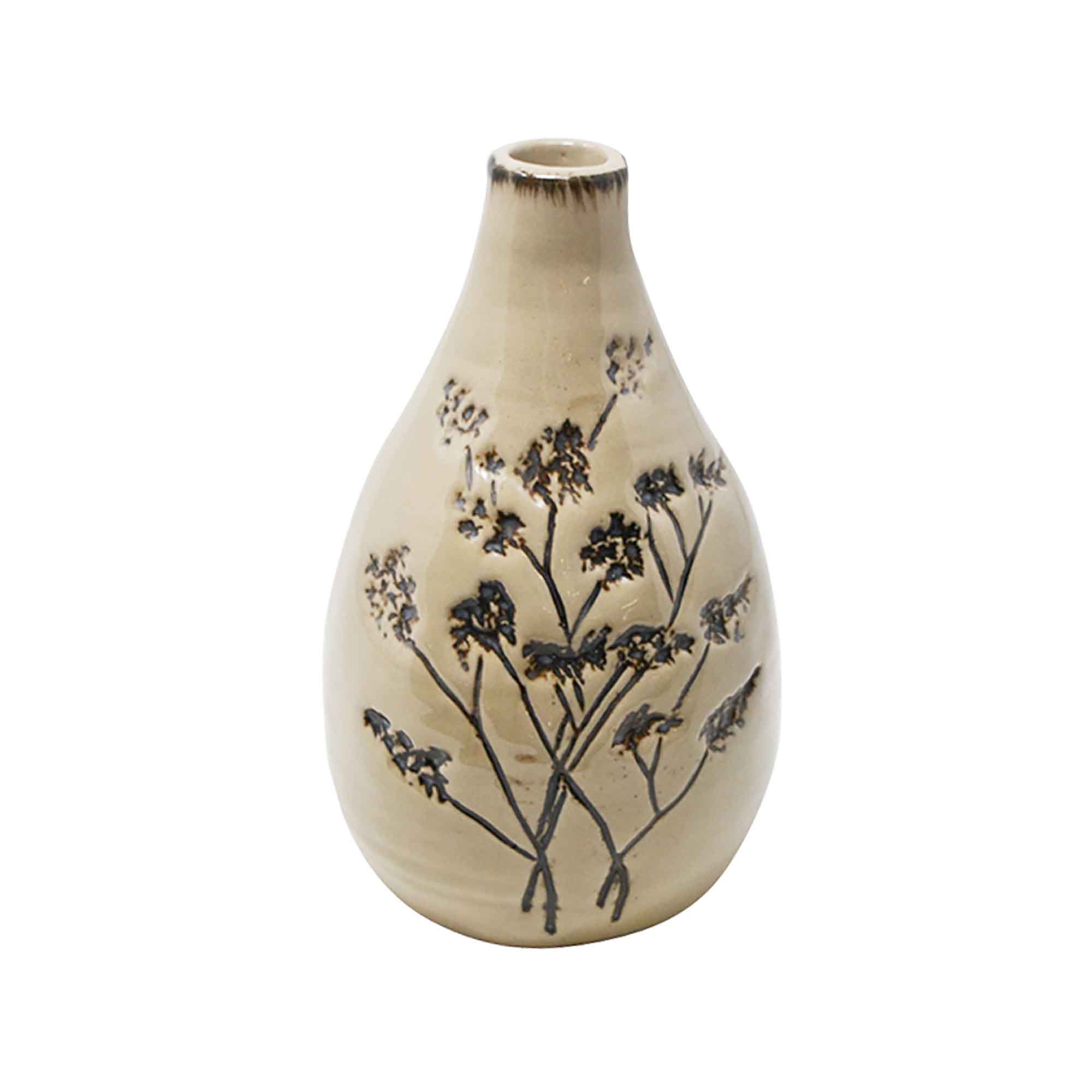 Petit vase avec design de statice, 6,5"