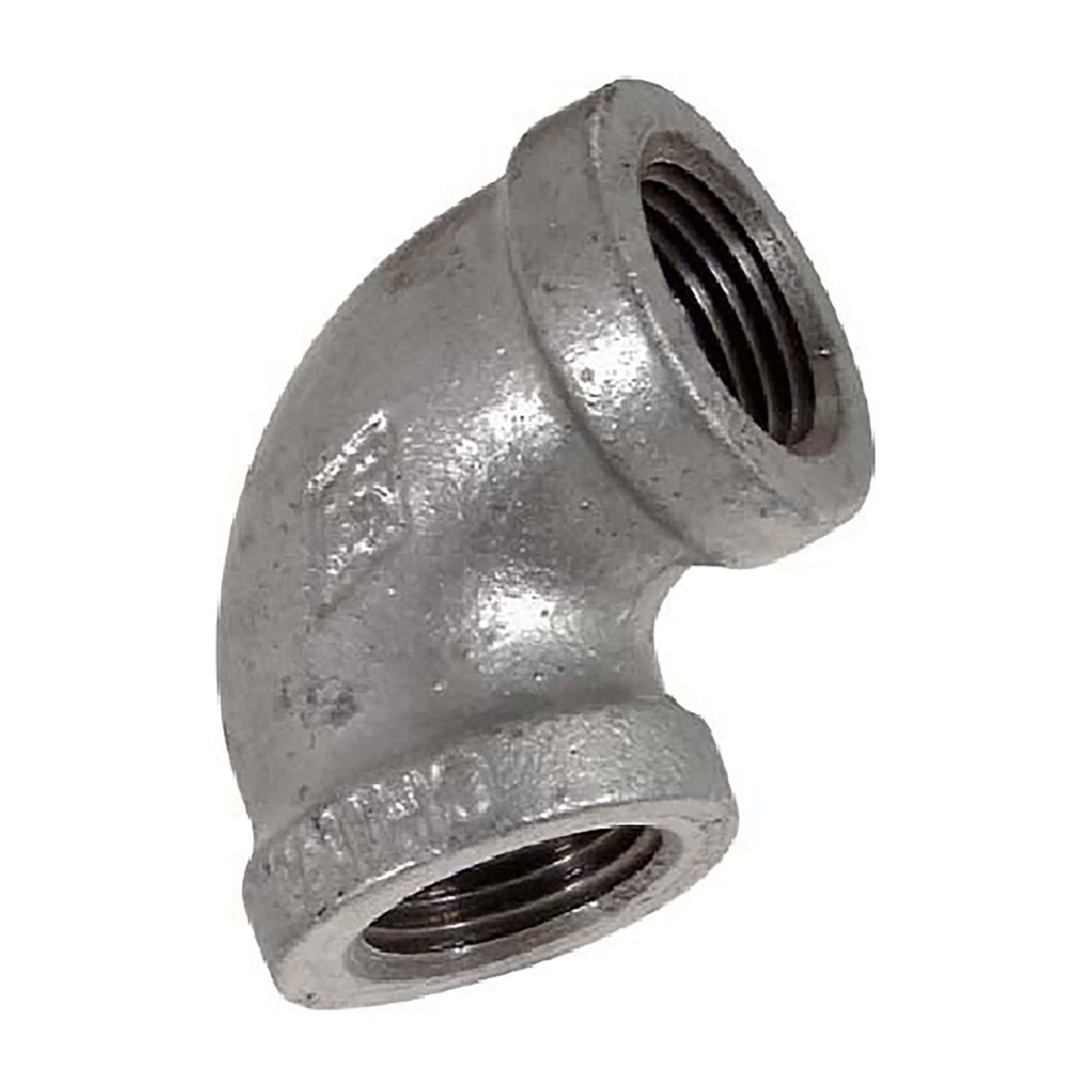 Raccord en coude de 90° en fonte galvanisée, 1/2" x 1/2"