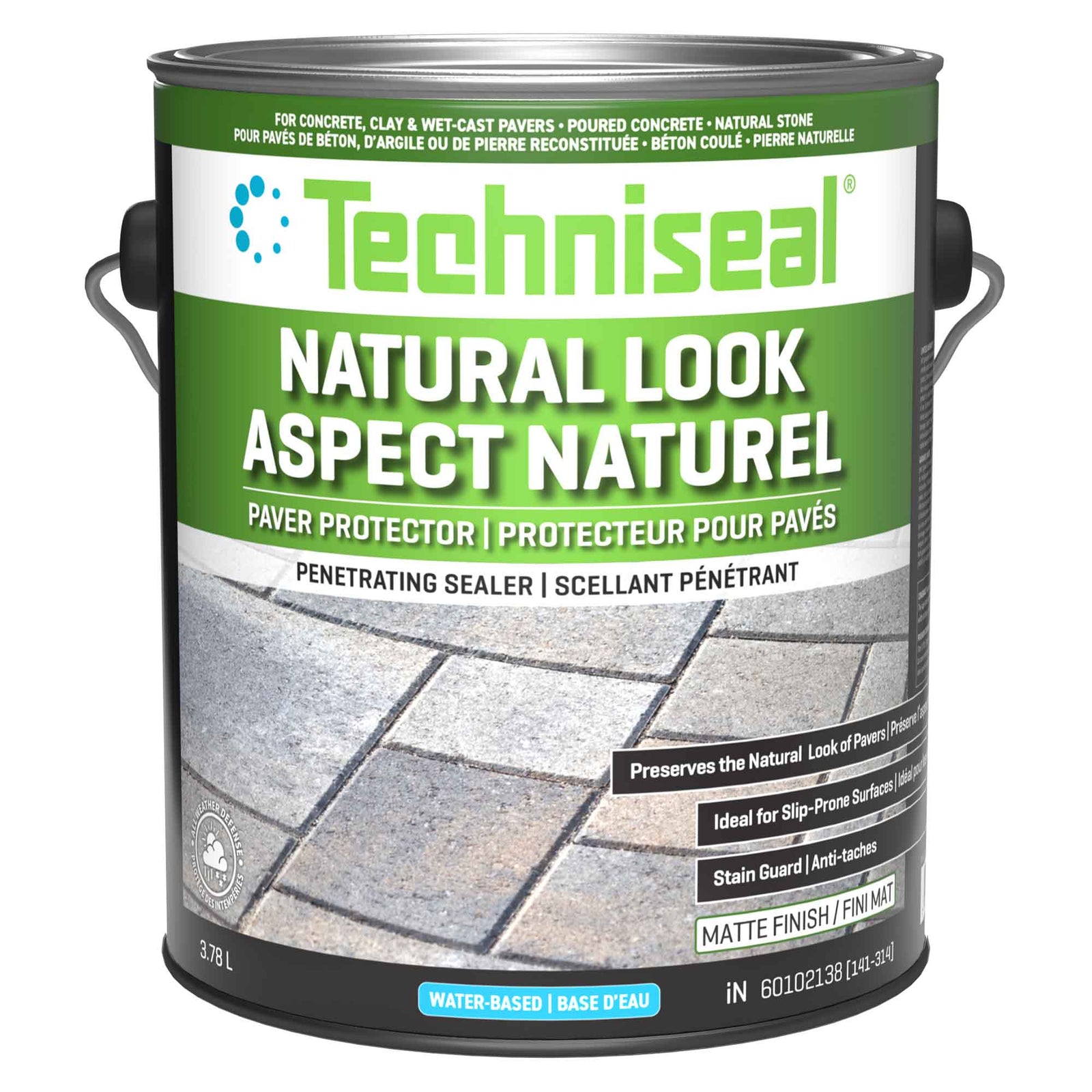 Scellant pour pavés de béton iN à base d'eau et à aspect naturel mat, 3,78 L