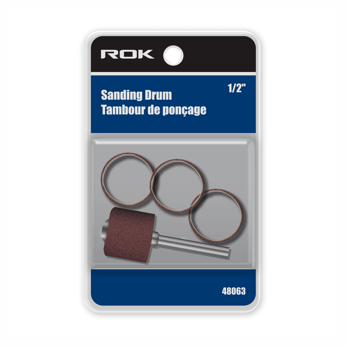 Tambour de ponçage avec manchons, 1/2" (5 pièces)