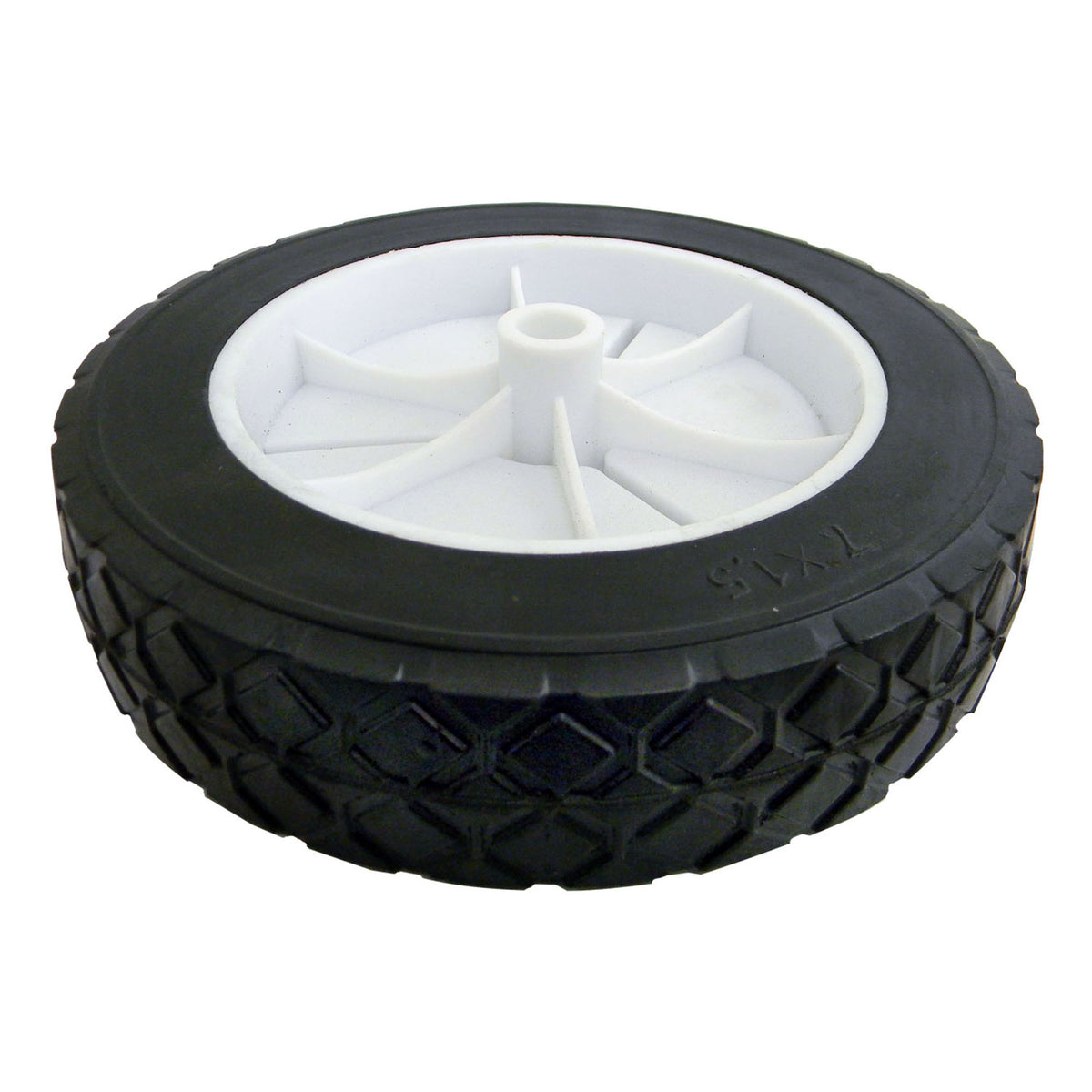 Roue en plastique décalée, 7'' x 1,5''