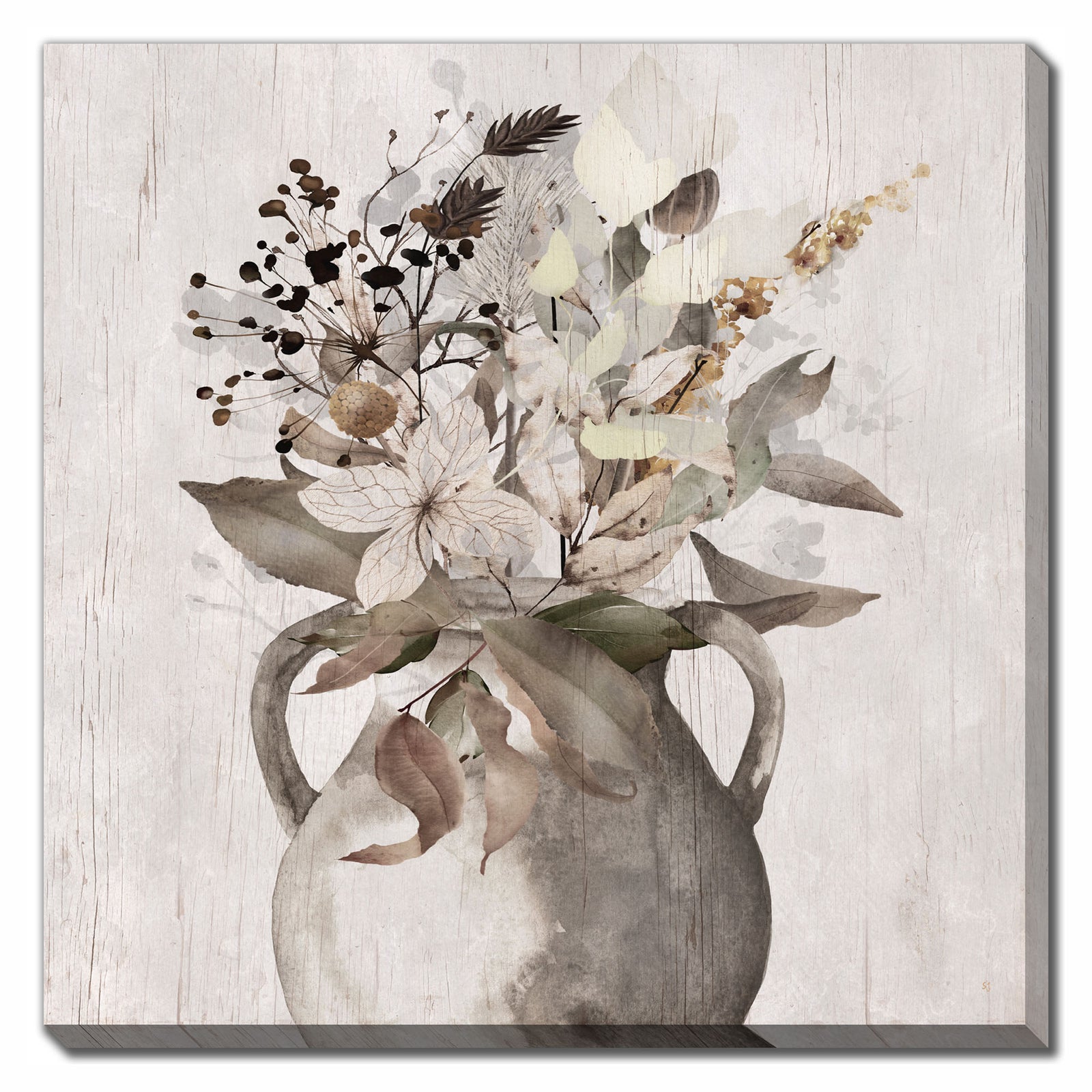 Canevas d'arrangement floral d'automne II, 24" x 24"  