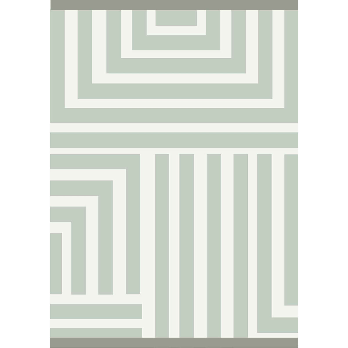 Tapis d&#39;extérieur tissé, labyrinthe (5&#39; x 7&#39;)