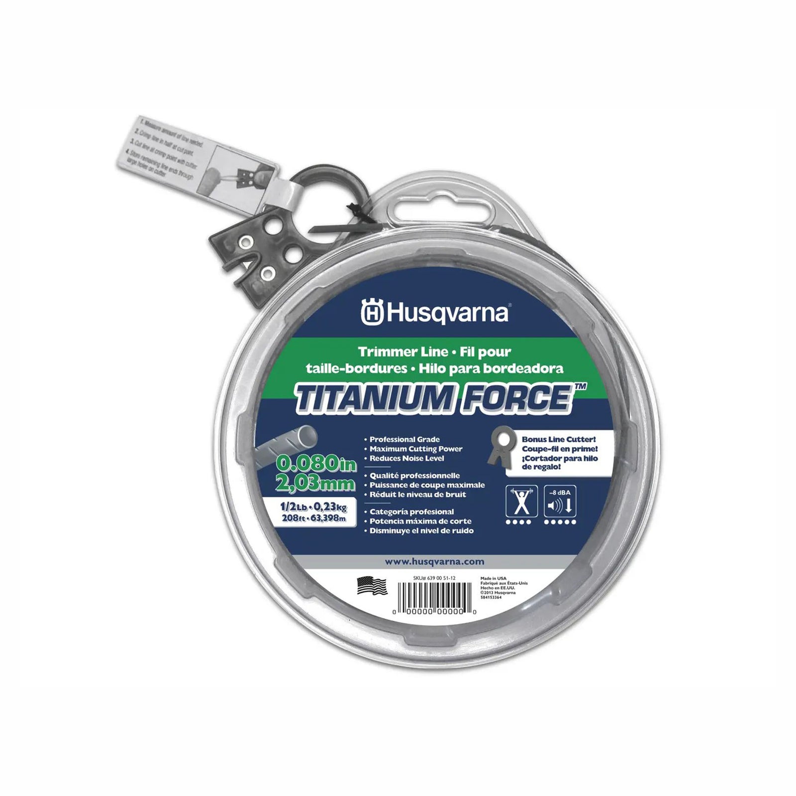 Fil pour coupe-bordure Titanium Force, 0.080" x 208'