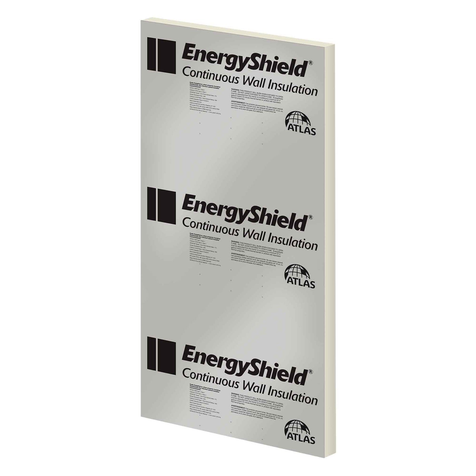 Panneau isolant EnergyShield R3.3, 1/2" x 4' x 8' 